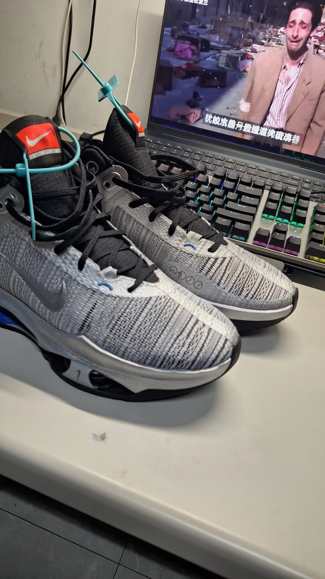 custom review-Nike Air Zoom г.T. Jump 2 Asw EP High Топ Баскетбольные кроссовки Мужской Серый черный синий Азиатская Версия