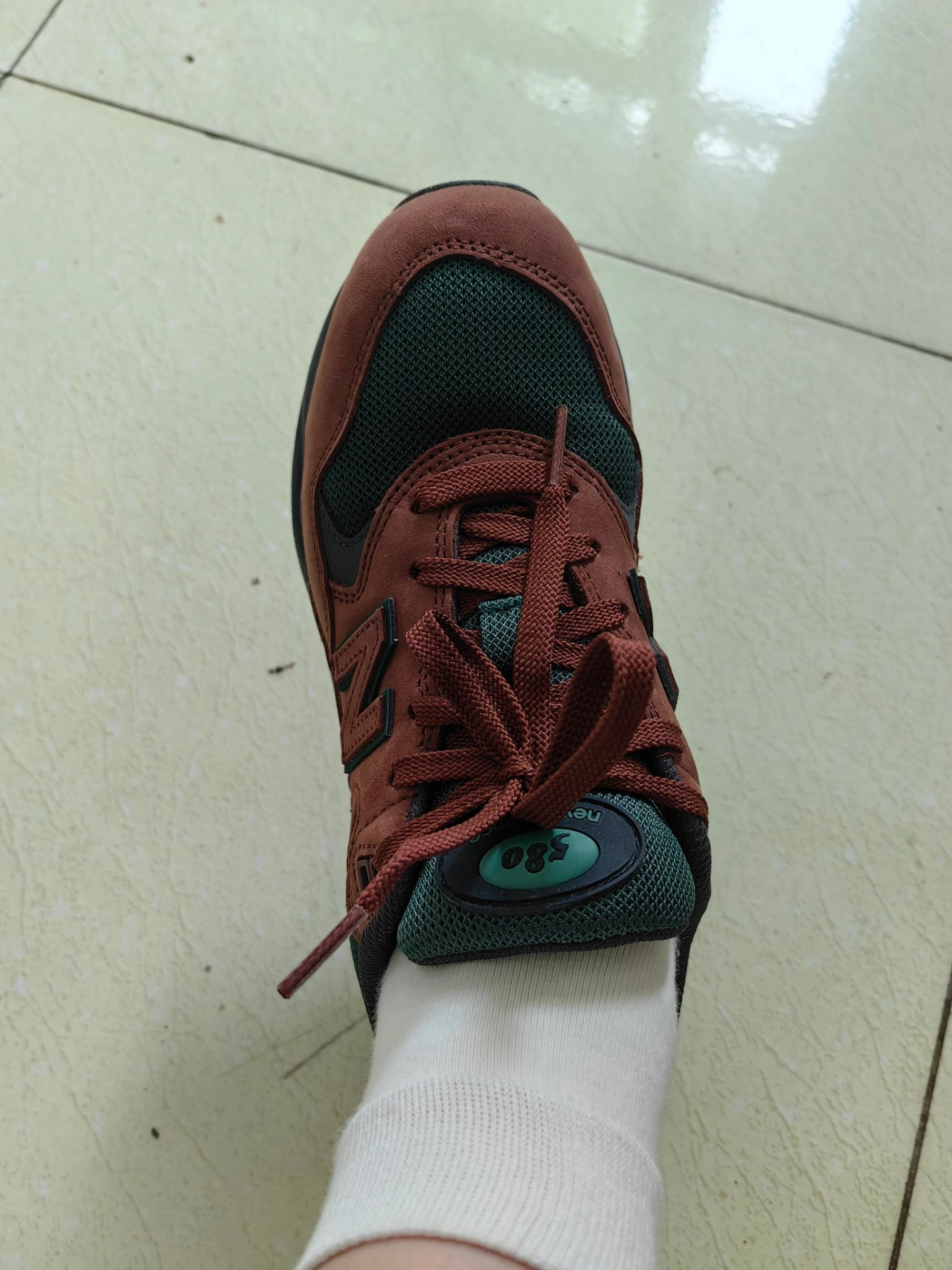 custom review-New Balance NB 580 Low Топ Повседневные Беговые Кроссовки Унисекс Коричневый Зеленый