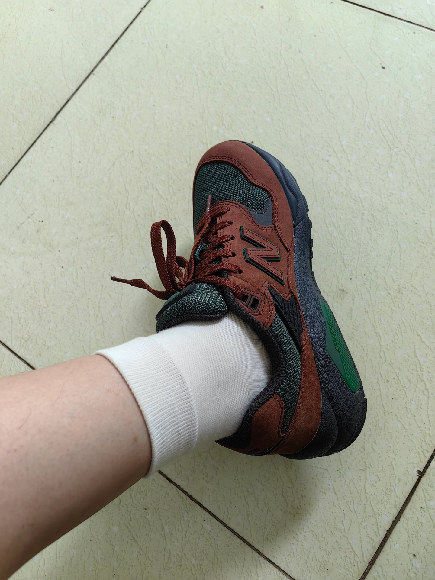 custom review-New Balance NB 580 Low Топ Повседневные Беговые Кроссовки Унисекс Коричневый Зеленый