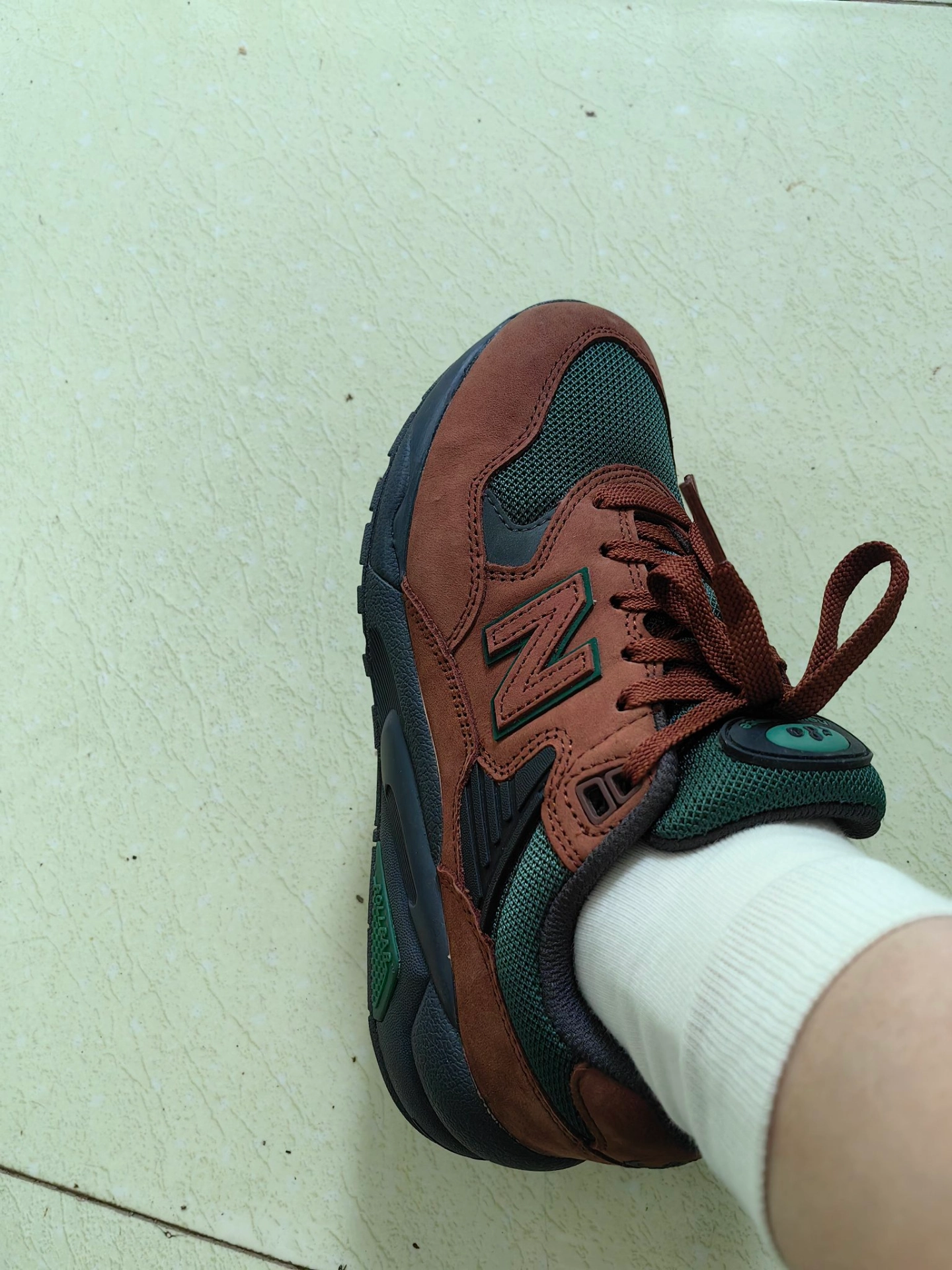 custom review-New Balance NB 580 Low Топ Повседневные Беговые Кроссовки Унисекс Коричневый Зеленый