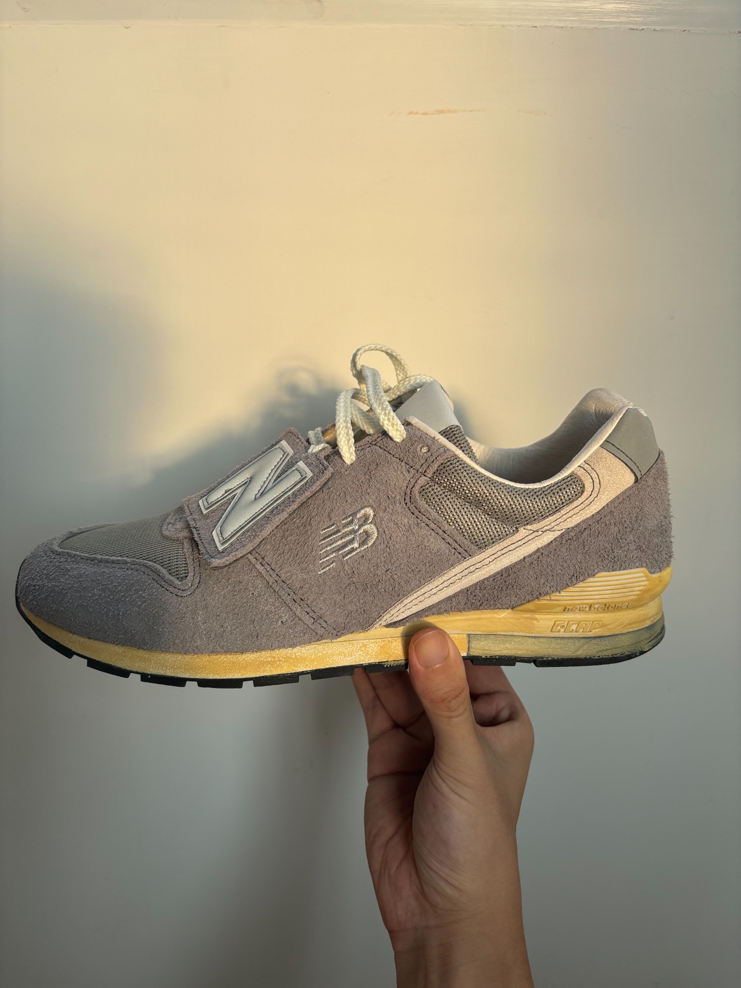 custom review-New Balance NB 996 V2 Замша Устойчивая к истиранию Низкая Повседневная Обувь Унисекс Серый