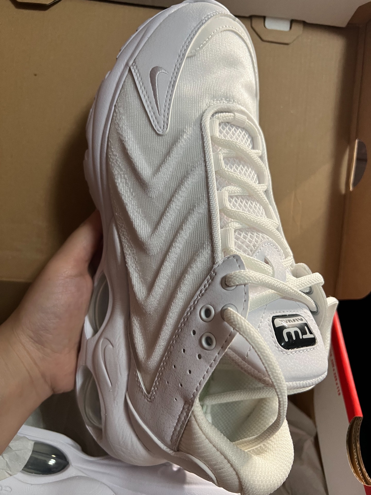 custom review-Nike Air Max TW 'Triple White' Низкий Топ Casual Мужской Белый