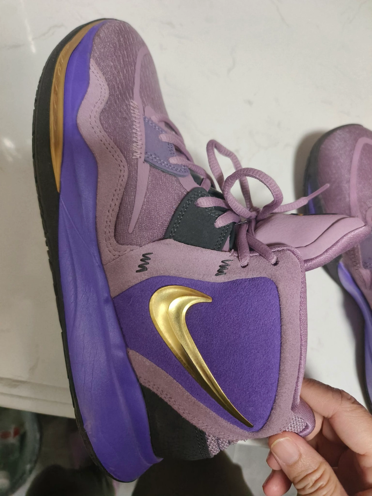 custom review-Nike Kyrie 8 Infinity EP 'Вселенная' Kyrie 8 Universe MID Баскетбольные кроссовки Unisex Фиолетовый Азиатская версия