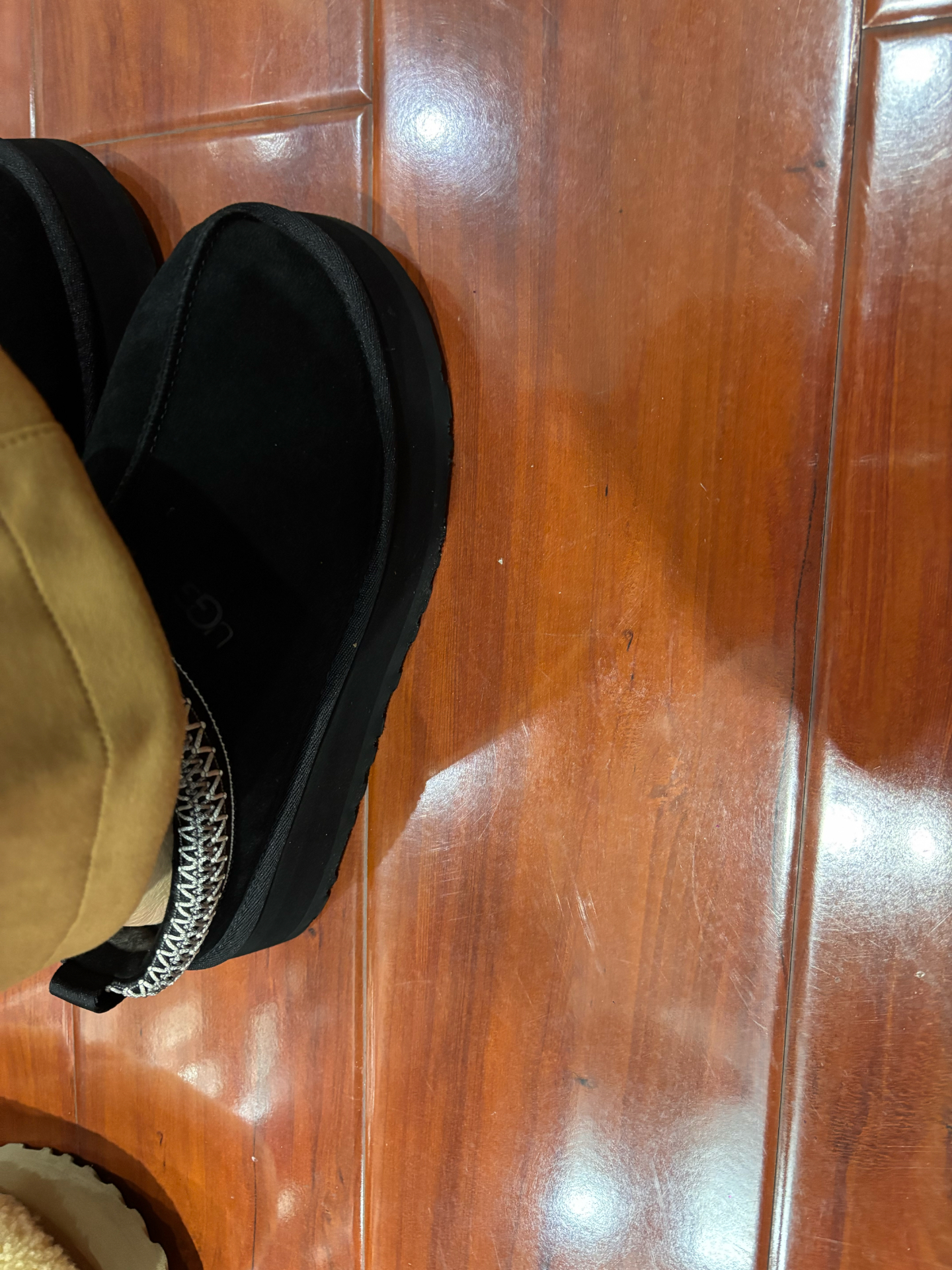 custom review-UGG Tazz Аbrasion Resistant визуально увеличивает рост Низкий Топ Повседневная обувь Женская Черная