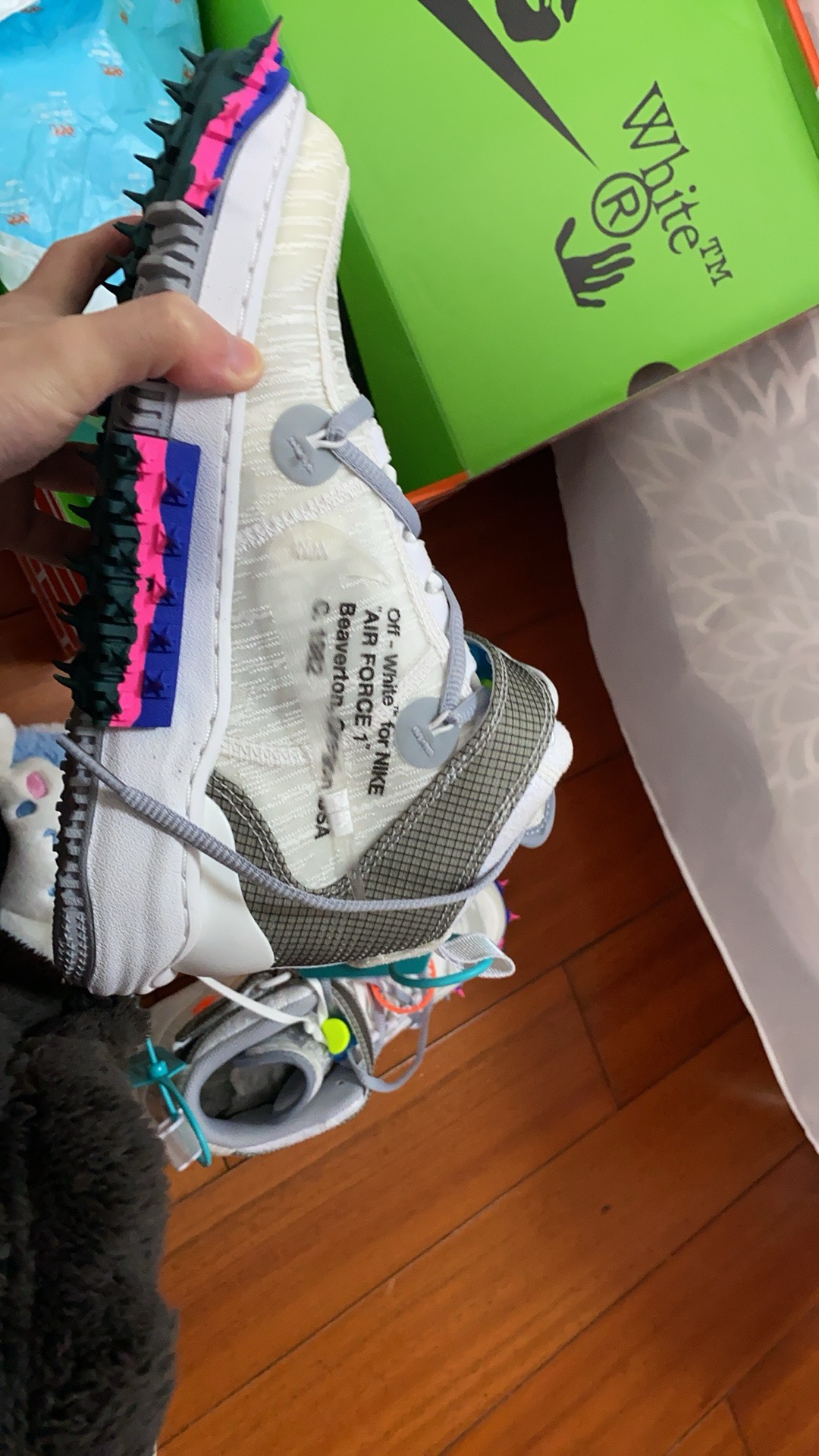 custom review-Off Белый x Nike Air FORCE 1 SP MID Топ Скейтборд Кроссовки Унисекс Белый