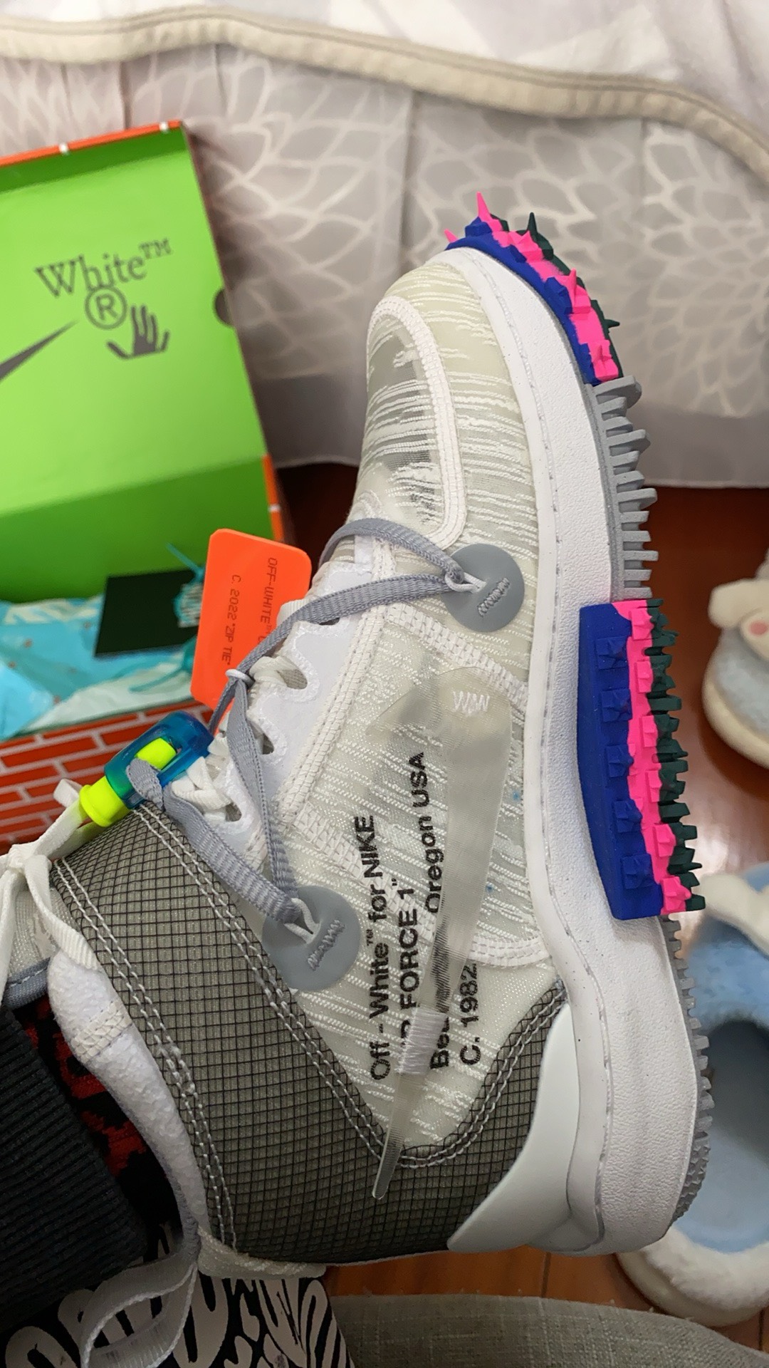 custom review-Off Белый x Nike Air FORCE 1 SP MID Топ Скейтборд Кроссовки Унисекс Белый