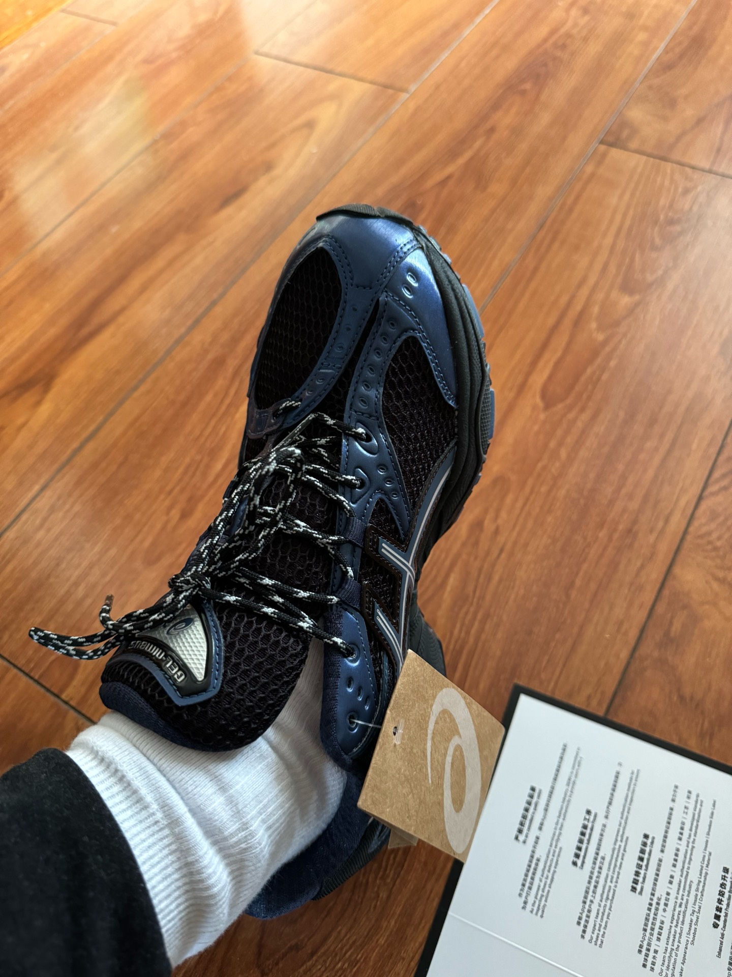 custom review-Asics Gel Nimbus 10,1 Устойчивые к истиранию Низкие Кроссовки для Бега Унисекс Синие Черные