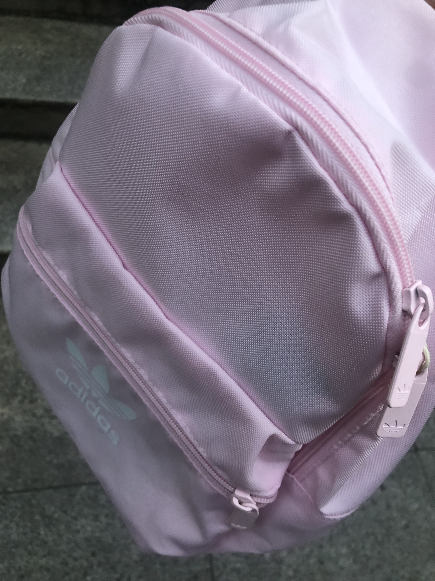 custom review-Adidas Originals Переработанный полиэстер Рюкзак Женский Прозрачный Розовый