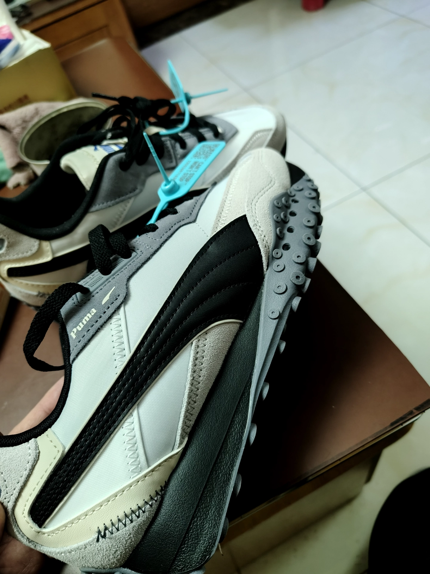 custom review-PUMA Blktop Rider Устойчивый к истиранию Низкий топ Повседневная городская обувь для коммутирования и бега Унисекс Белый Серый Черный