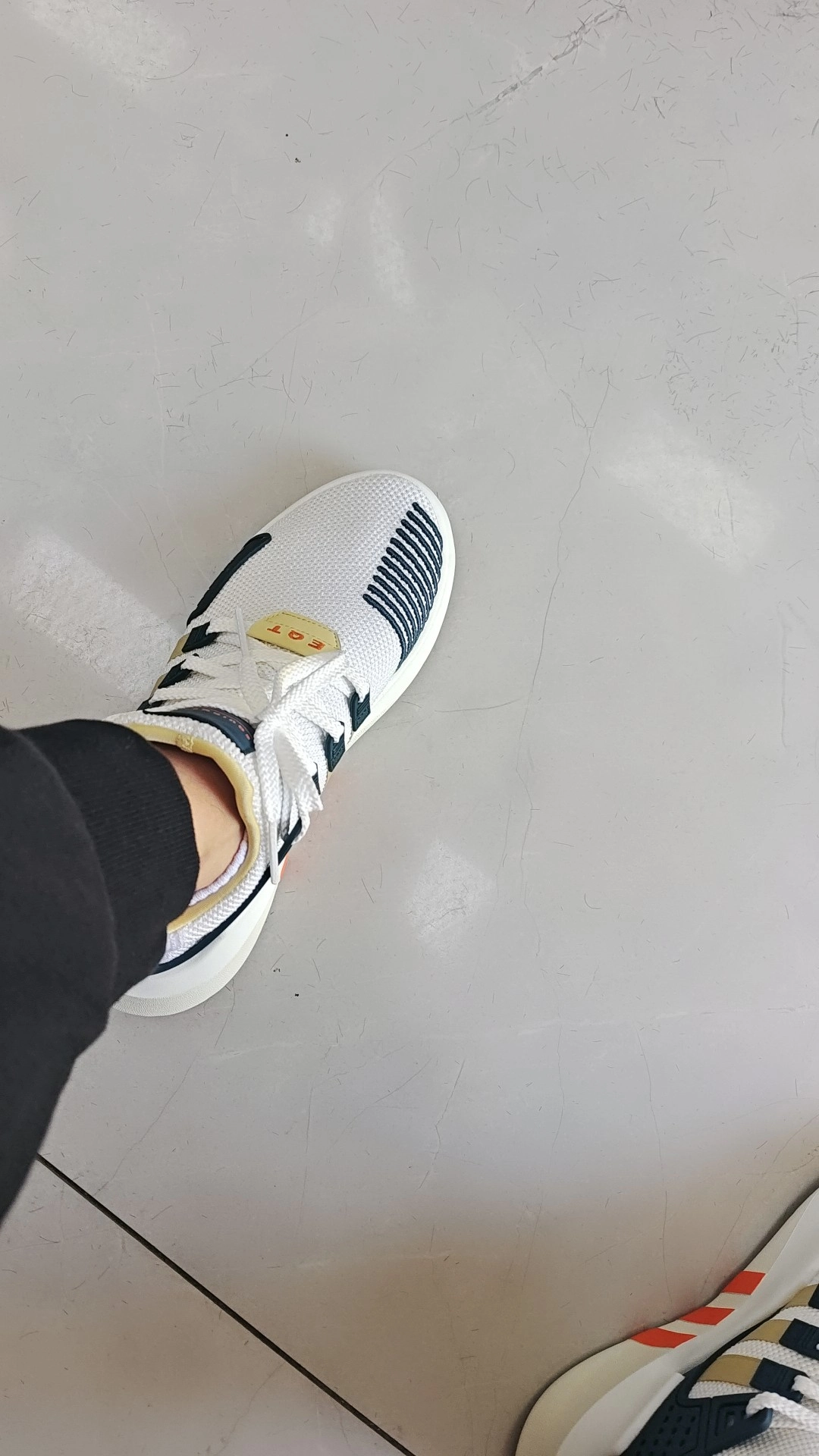 custom review-Adidas Originals Eqt Bask Adv Амортизация Износостойкий MID Топ Повседневная обувь Унисекс Белый Оранжевый