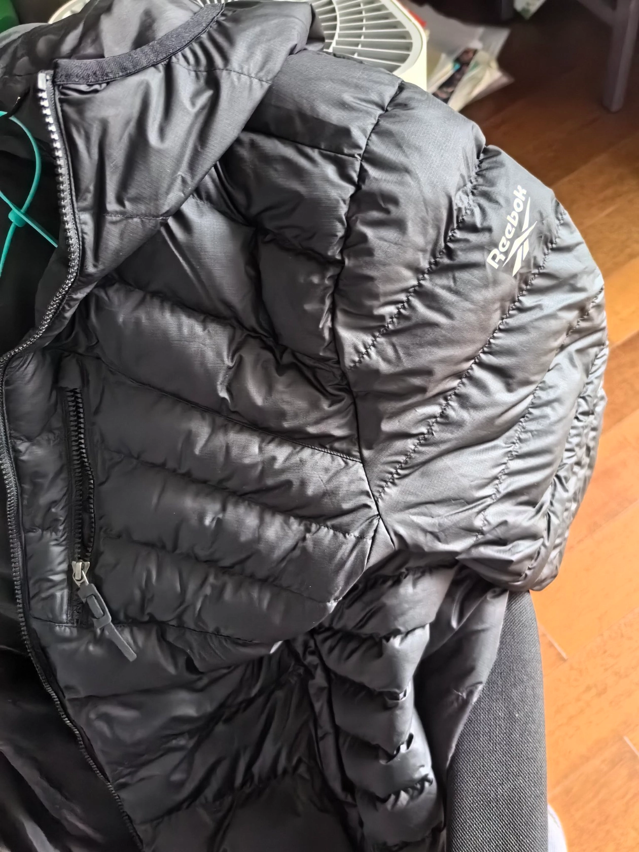 custom review-REEBOK Хлопковый пуховик Мужской Черный