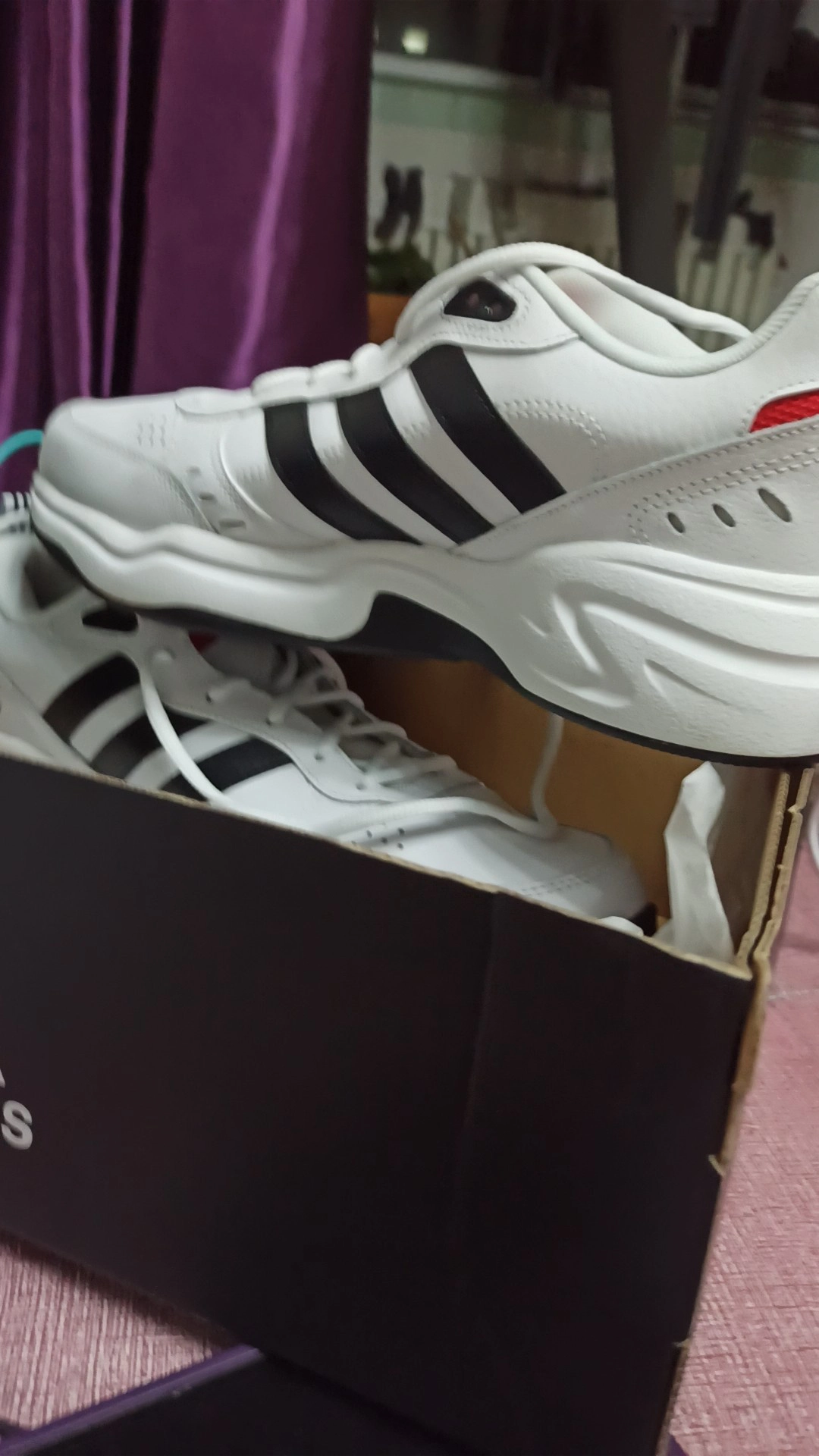 custom review-Adidas Neo Strutter Slip Resistant Abrasion Resistant Легкий Низкий Топ Casual Мужской Белый Черный