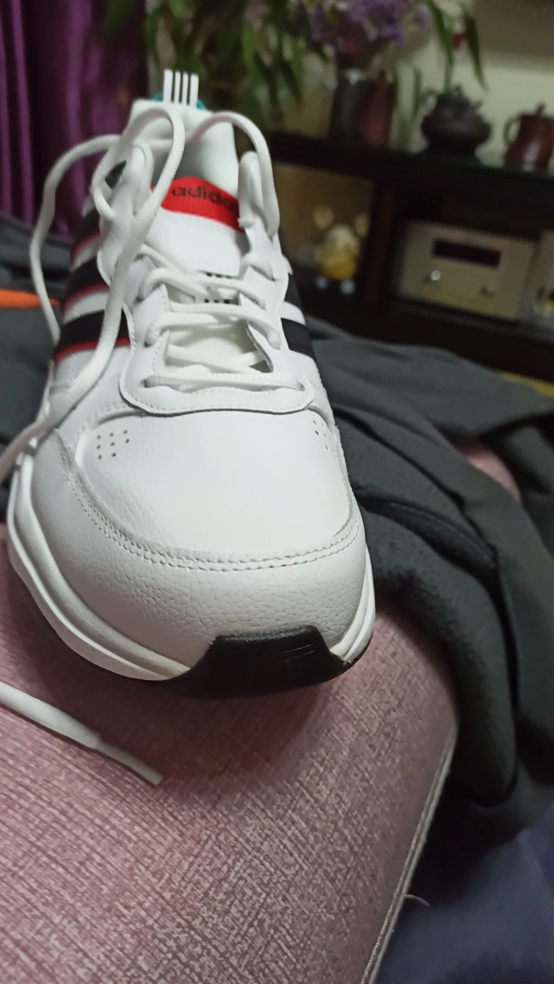 custom review-Adidas Neo Strutter Slip Resistant Abrasion Resistant Легкий Низкий Топ Casual Мужской Белый Черный