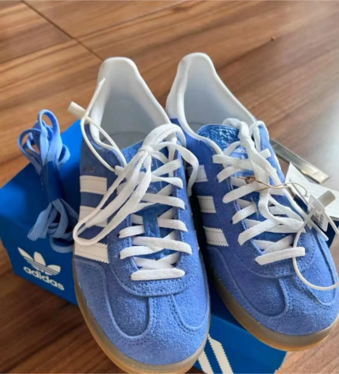 custom review-Adidas Gazelle Indoor Blue Fusion Gum Women's