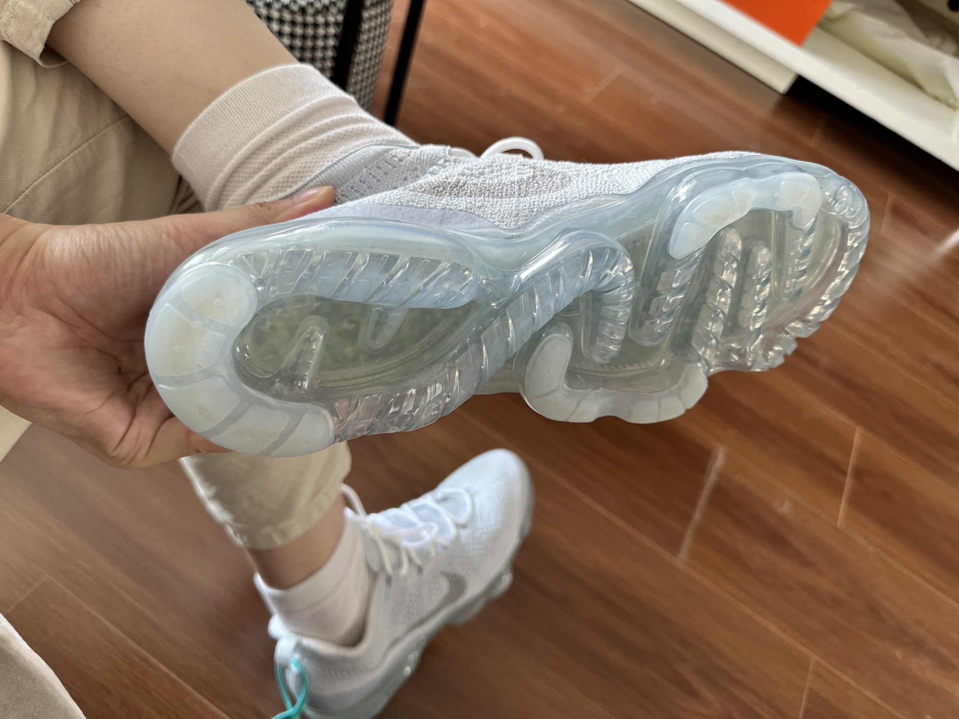 custom review-Nike VaporMax 2023 Амортизация Дышащий Поддерживающий Низкий Топ Повседневный Городской Коммутирование Беговые кроссовки Мужской Белый