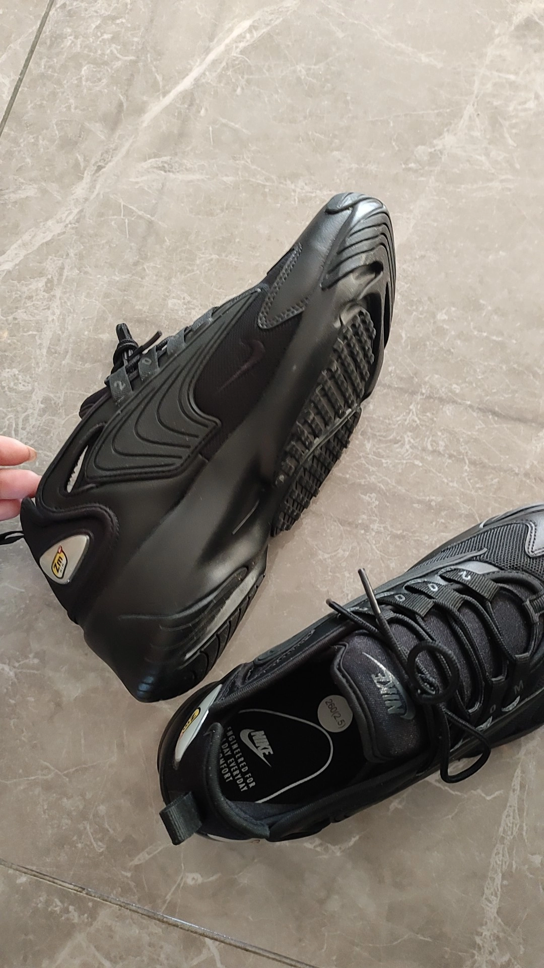 custom review-Nike Zoom 2K Low Топ Толстая подошва Кроссовки Унисекс Черные