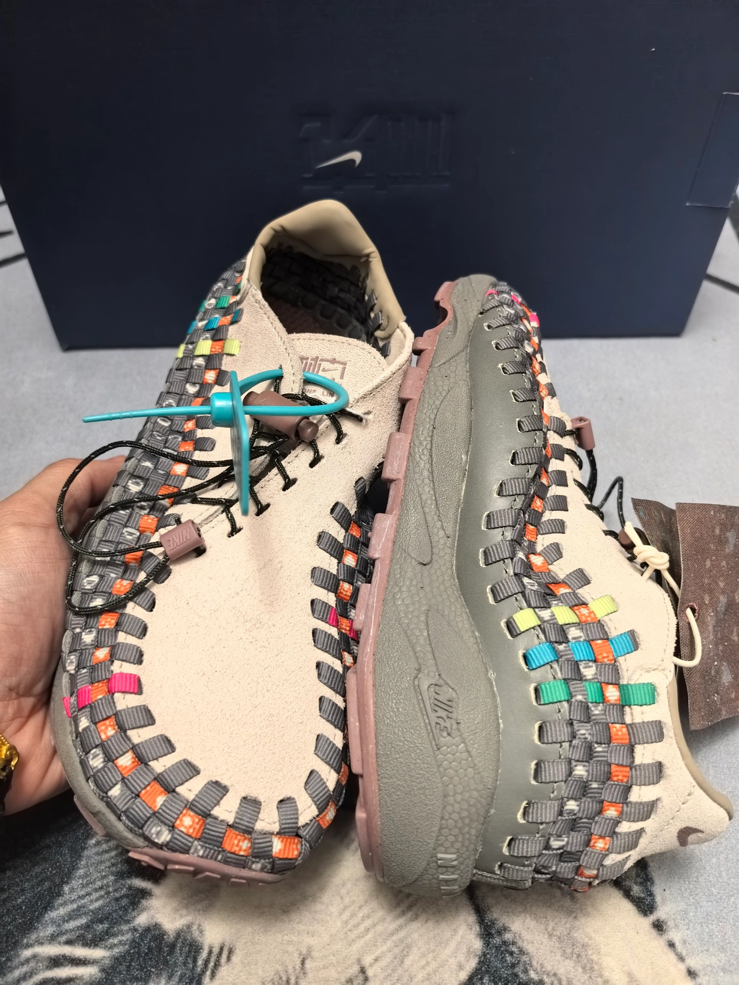 custom review-Nike Air Footscape Low Топ Повседневная обувь Унисекс Бежево-серый