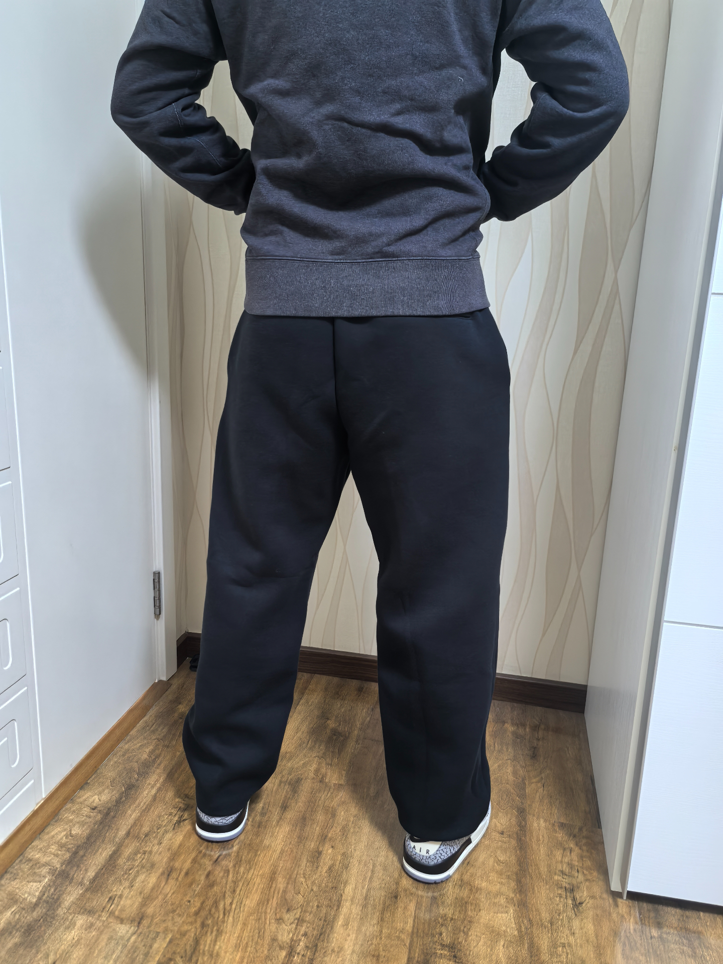 custom review-Nike FW23 Вязаные тренировочные брюки мужские черные