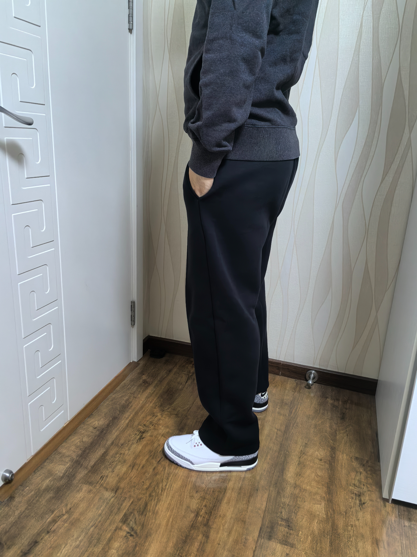 custom review-Nike FW23 Вязаные тренировочные брюки мужские черные