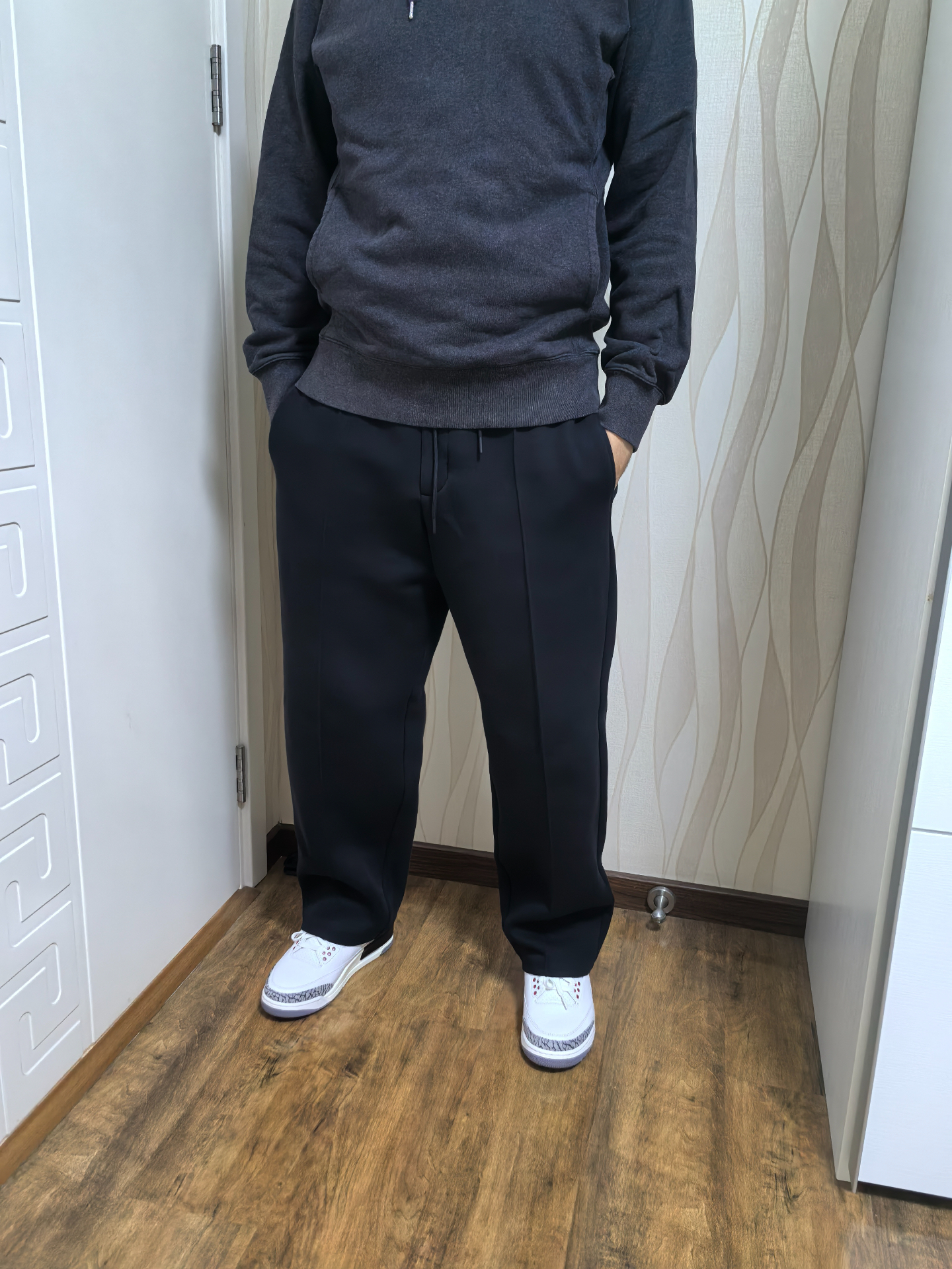 custom review-Nike FW23 Вязаные тренировочные брюки мужские черные