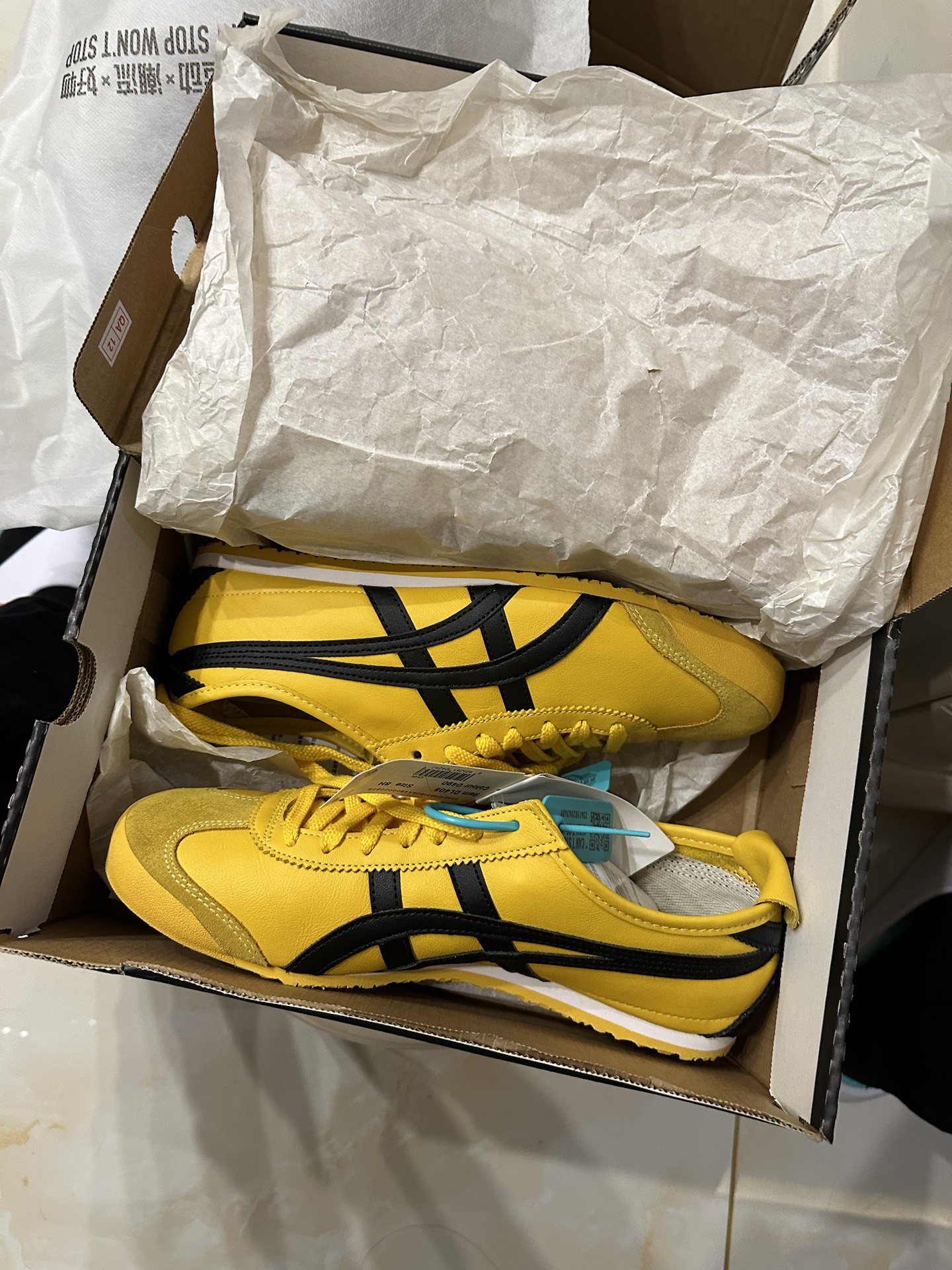 custom review-Onitsuka Tiger MEXICO 66 Slip-resistant Low Top Повседневная обувь Унисекс Желтый