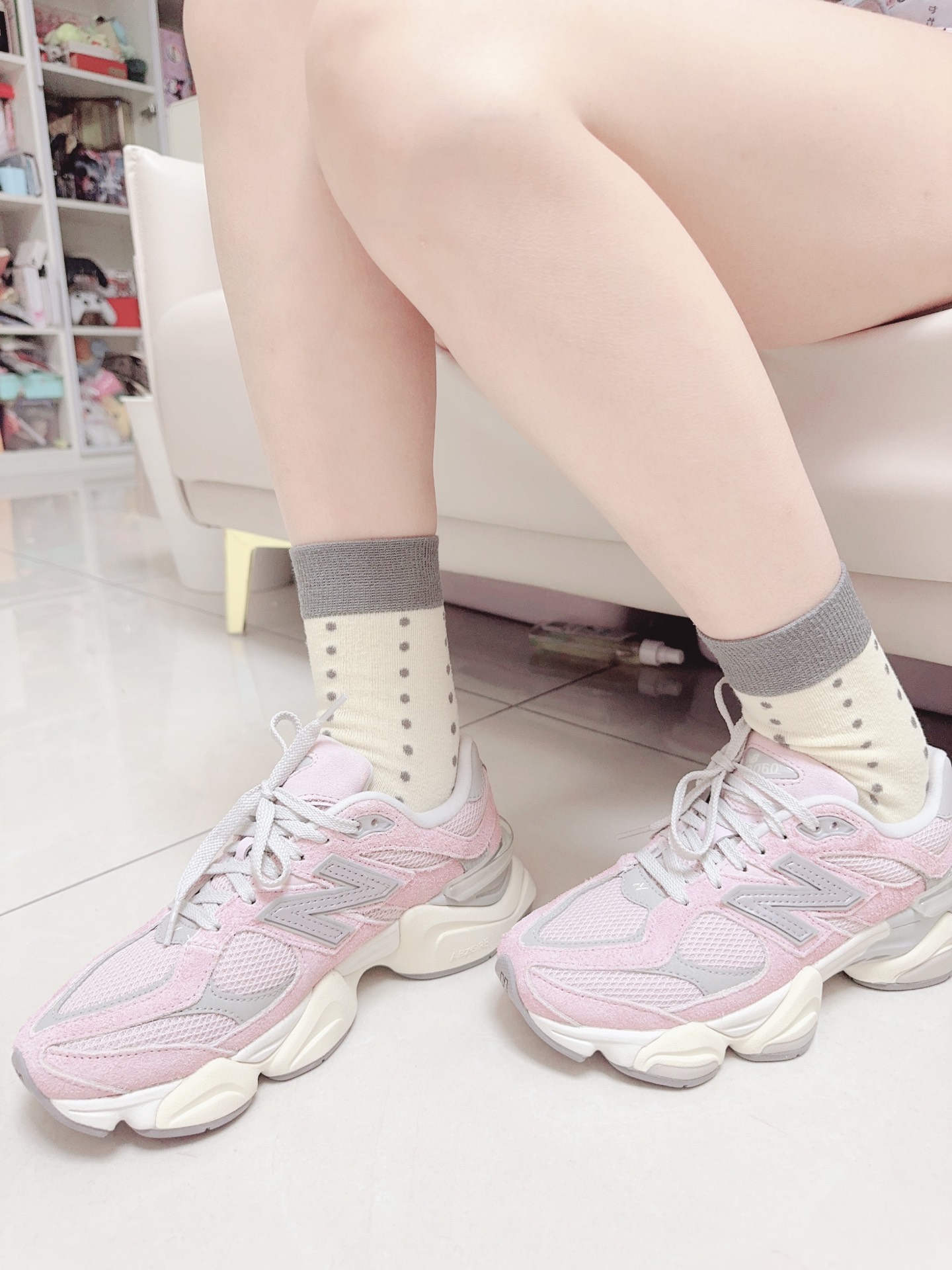 custom review-New Balance NB 9060 Устойчивый к истиранию Дышащий Низкий Топ Спортивная Повседневная Обувь Унисекс Розовый Серый