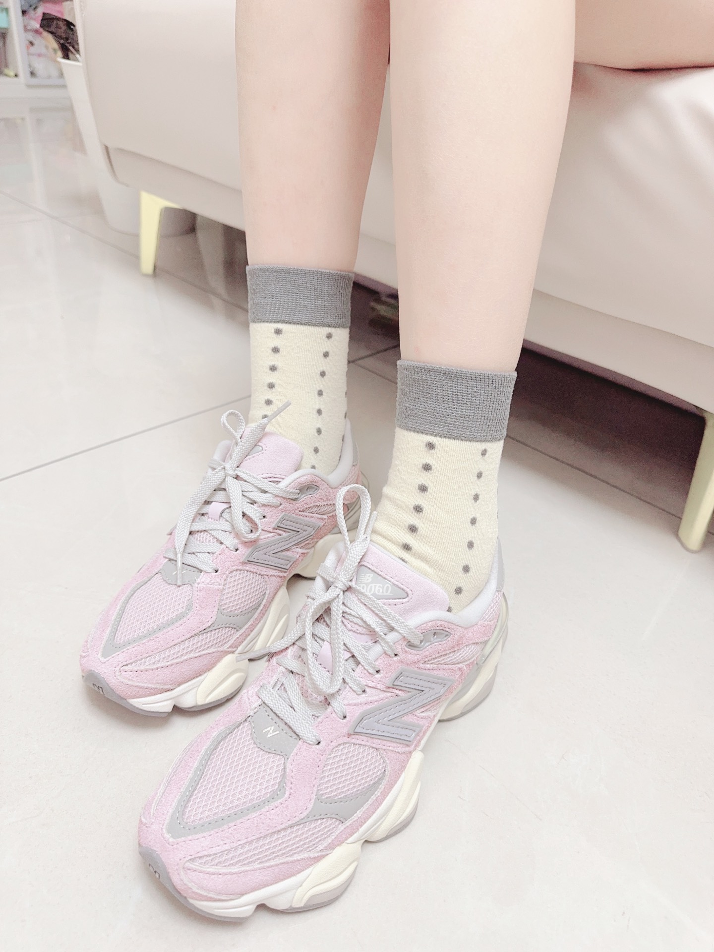 custom review-New Balance NB 9060 Устойчивый к истиранию Дышащий Низкий Топ Спортивная Повседневная Обувь Унисекс Розовый Серый