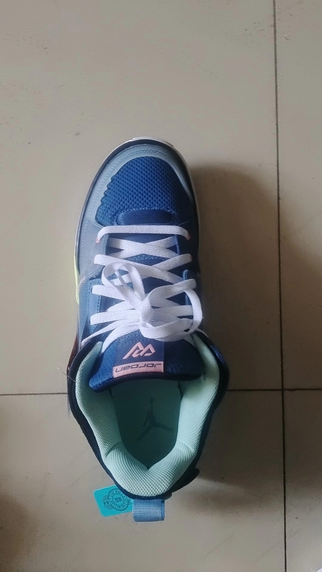 custom review-Jordan One Take 5 Амортизация Износостойкие Низкие Баскетбольные Кроссовки Мужские Синие Белые Зеленые