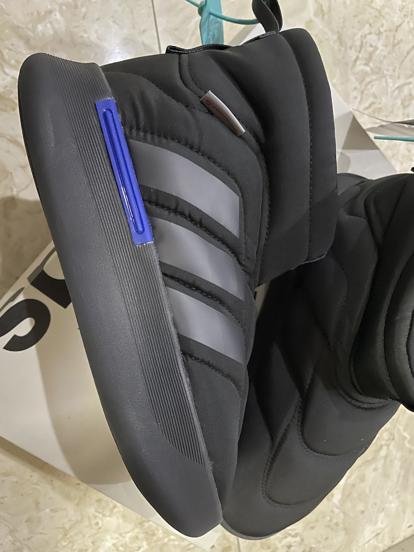custom review-Adidas Adipuff Термостойкий Устойчивый к истиранию Против скольжения Короткие Снежные ботинки Унисекс Черный