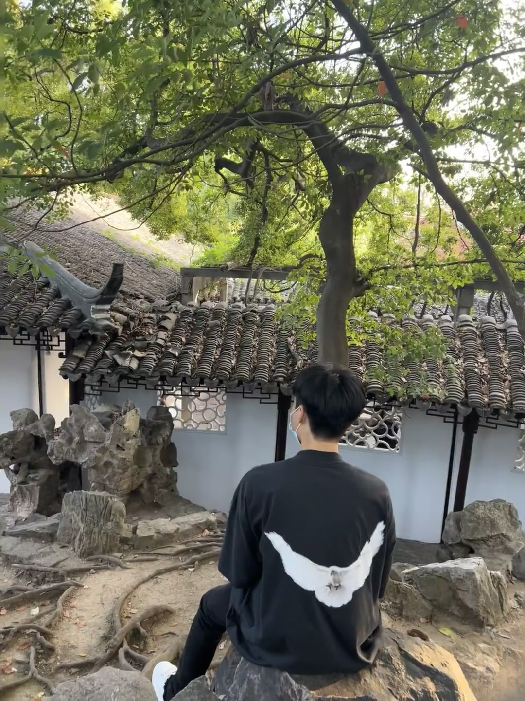 custom review-YEEZY x Gap X Balenciaga DOVE 3 4 рукав Tee T-рубашка Унисекс Черный