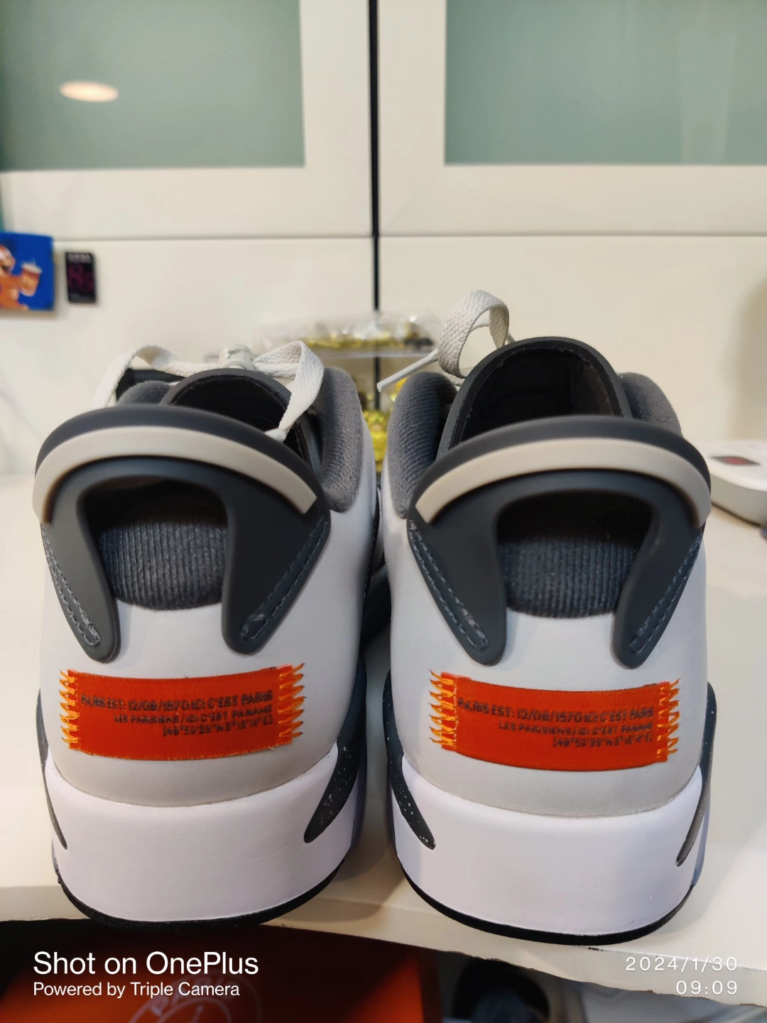 custom review-Jordan Air Jordan 6 Low 'PSG' Paris Saint Germain Low Топ Винтажные баскетбольные кроссовки Мужской Серый Белый