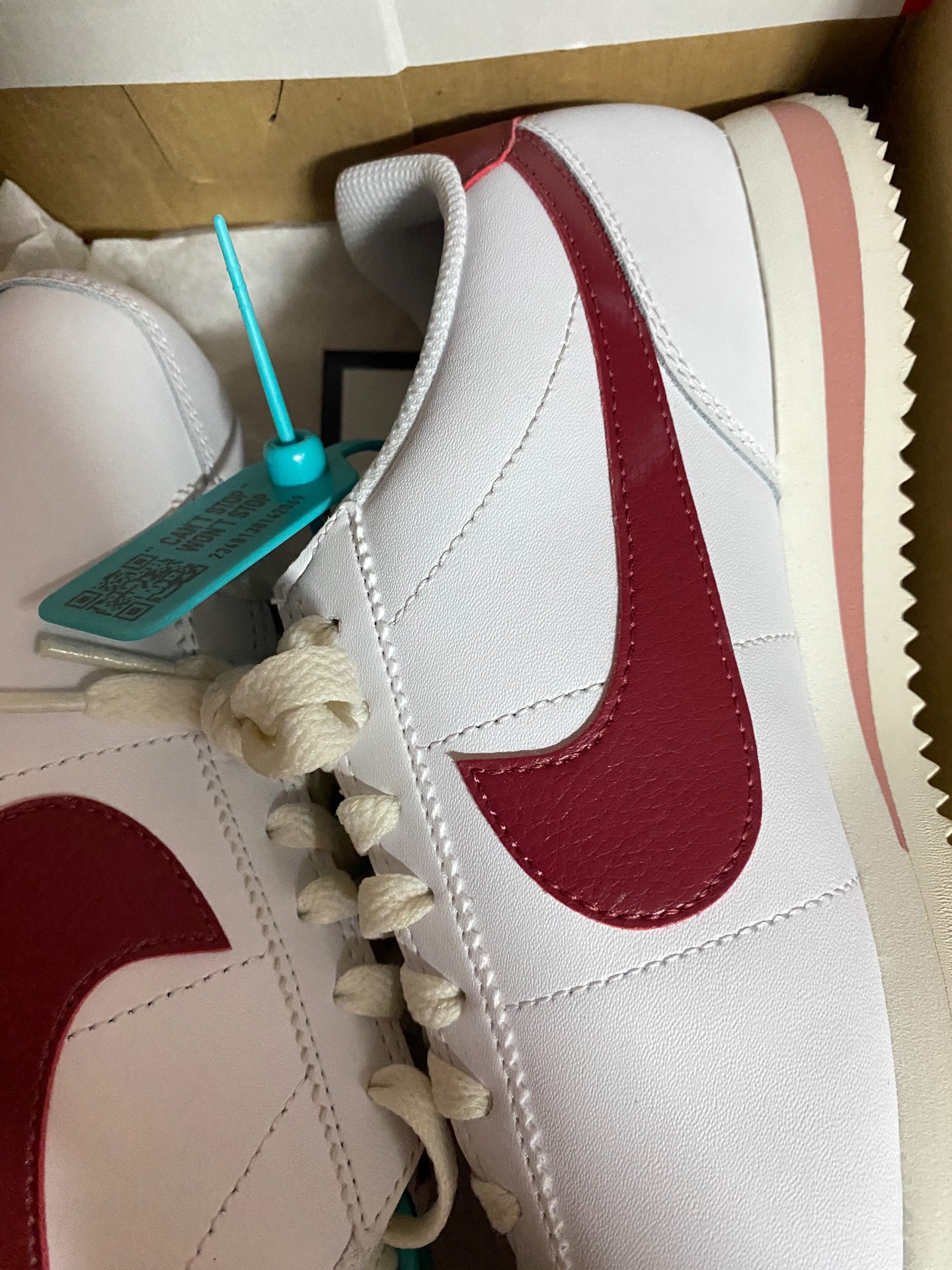 custom review-Nike Cortez Low Топ Повседневный Городской Коммутирование Беговые кроссовки Женские Белые Красные