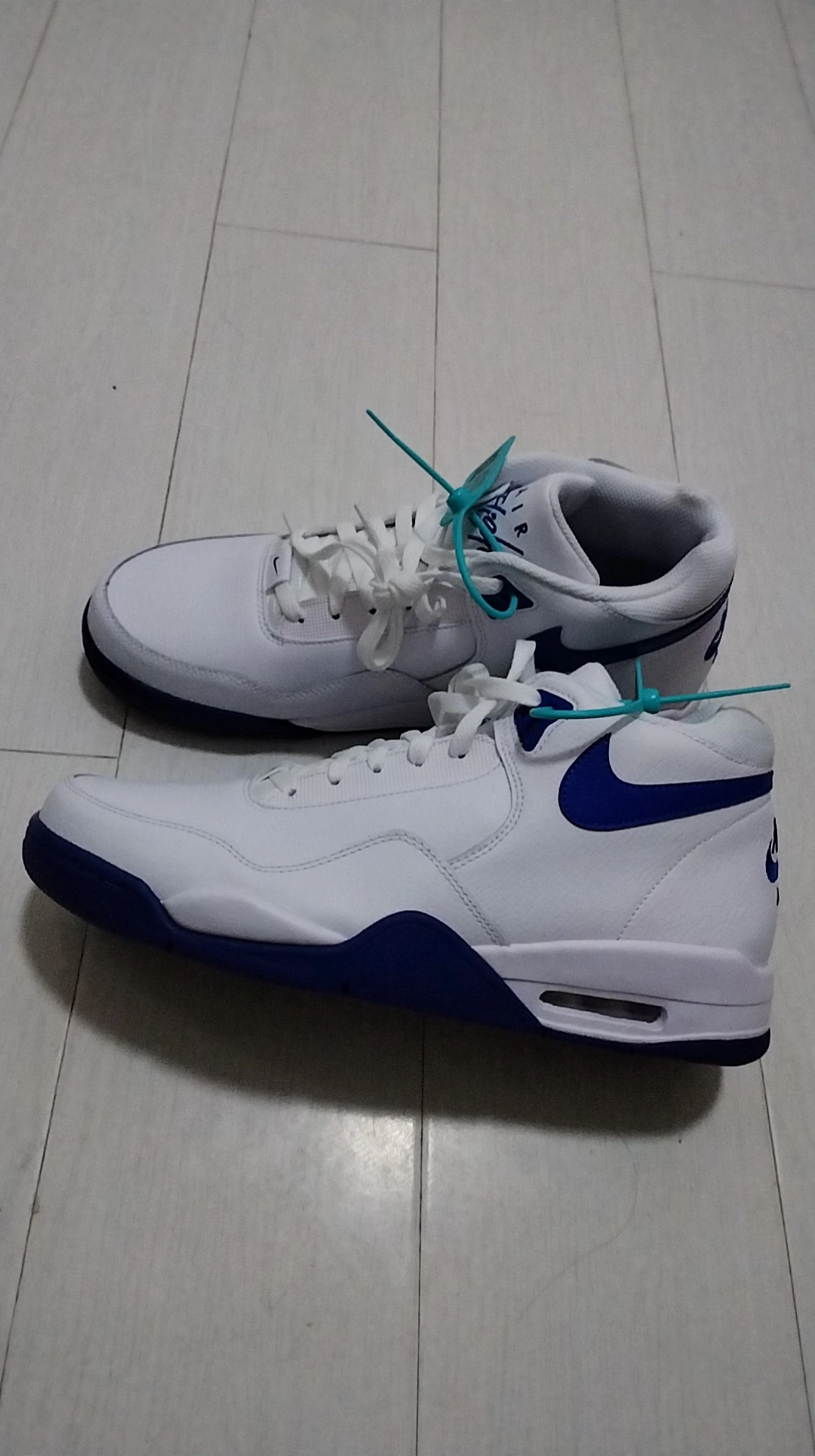 custom review-Nike Flight Legacy MID Топ Винтажные баскетбольные кроссовки Мужской Белый Синий