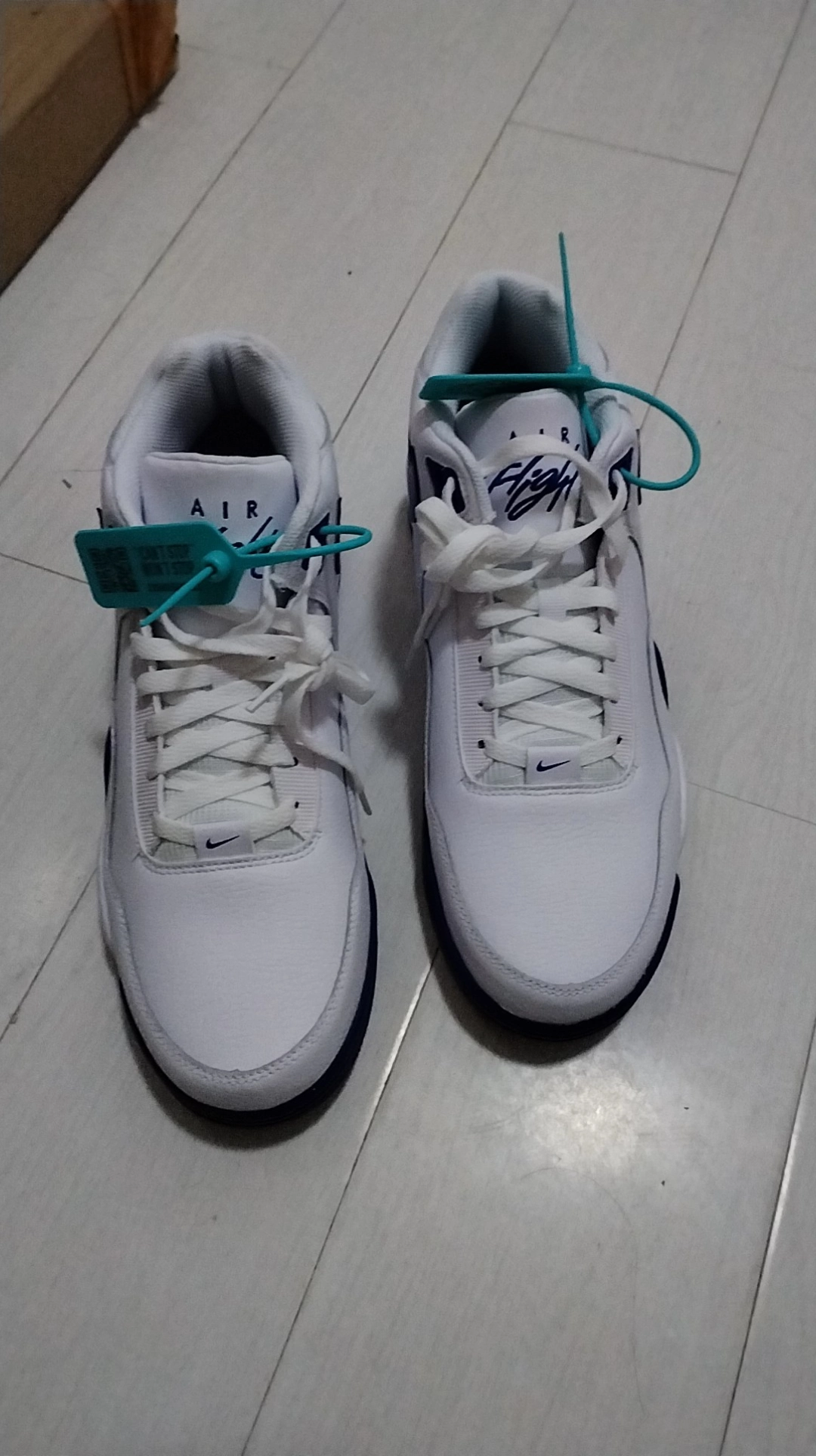 custom review-Nike Flight Legacy MID Топ Винтажные баскетбольные кроссовки Мужской Белый Синий