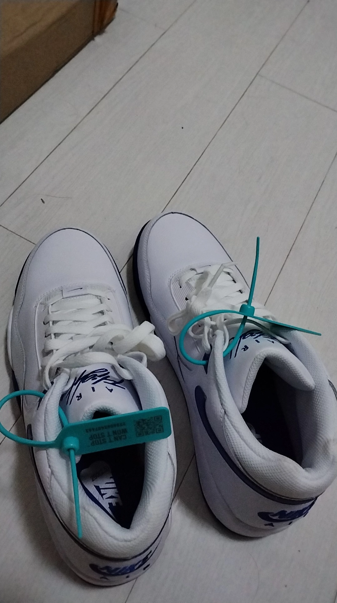 custom review-Nike Flight Legacy MID Топ Винтажные баскетбольные кроссовки Мужской Белый Синий