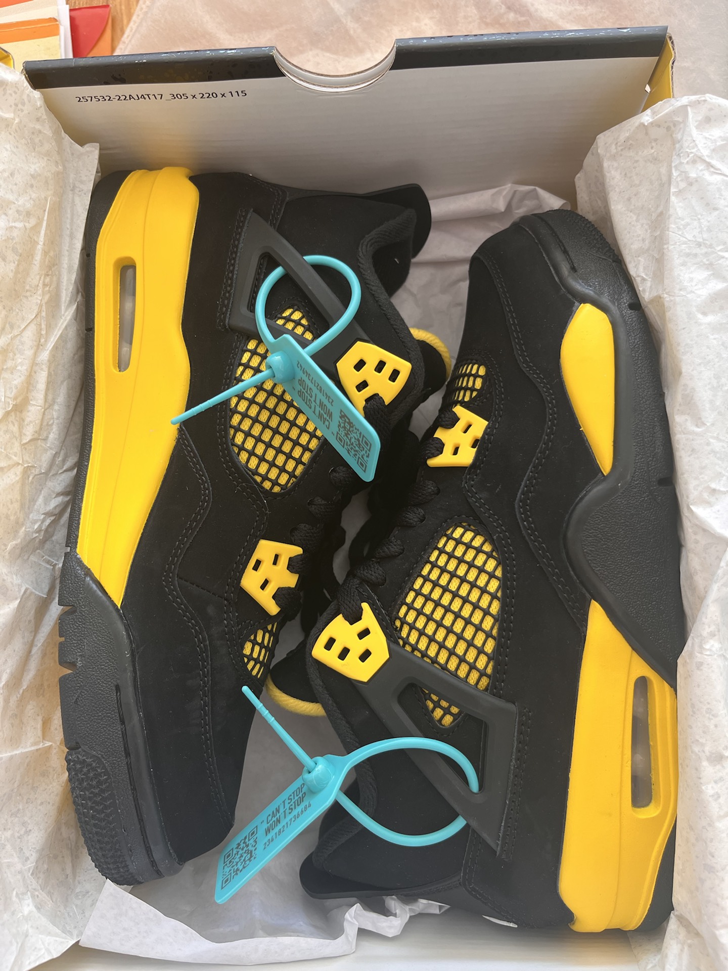 custom review-Jordan 4 Retro Thunder 2023 GS