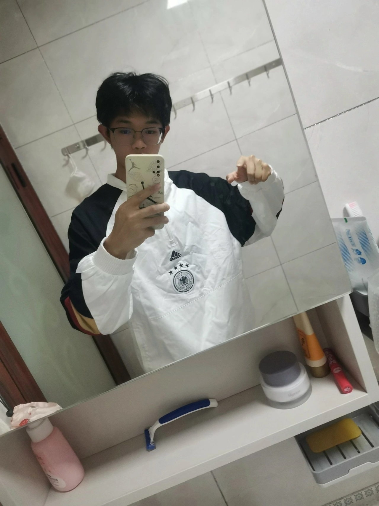 custom review-Adidas Germany Куртка Мужская Белая