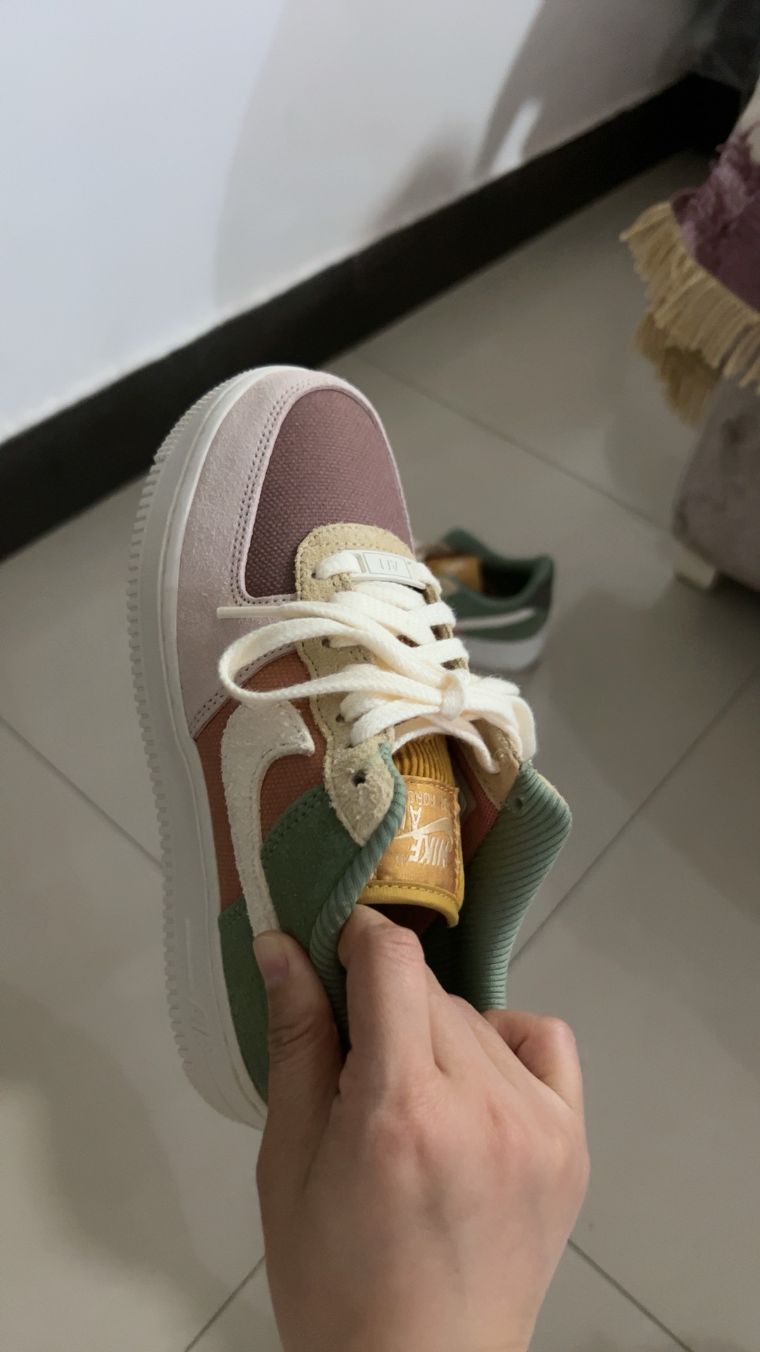 custom review-Nike Air FORCE 1 Low Топ Скейтборд Кроссовки Женские Красный Зеленый