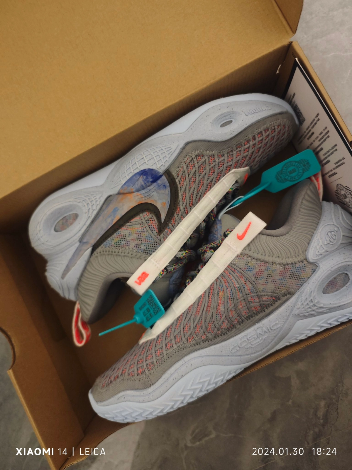 custom review-Nike Cosmic Unity 1 'Space Hippie' Низкие Баскетбольные Кроссовки для Игры Мужские Серый Синий Азиатская Версия