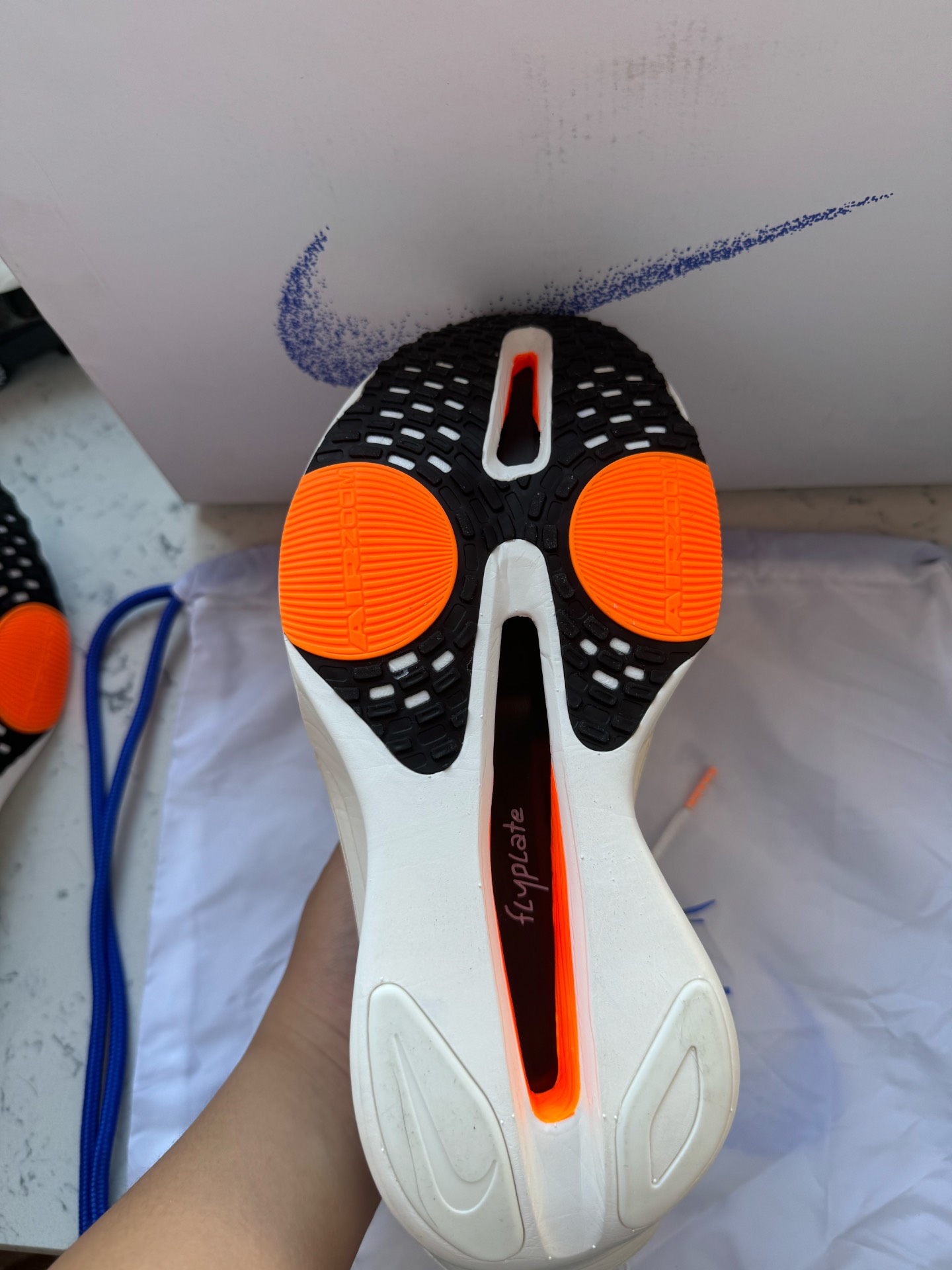 custom review-Nike Air Zoom Alphafly Next% 3 Low Топ Повседневные Беговые Кроссовки Мужские Белые Синие и Оранжевые