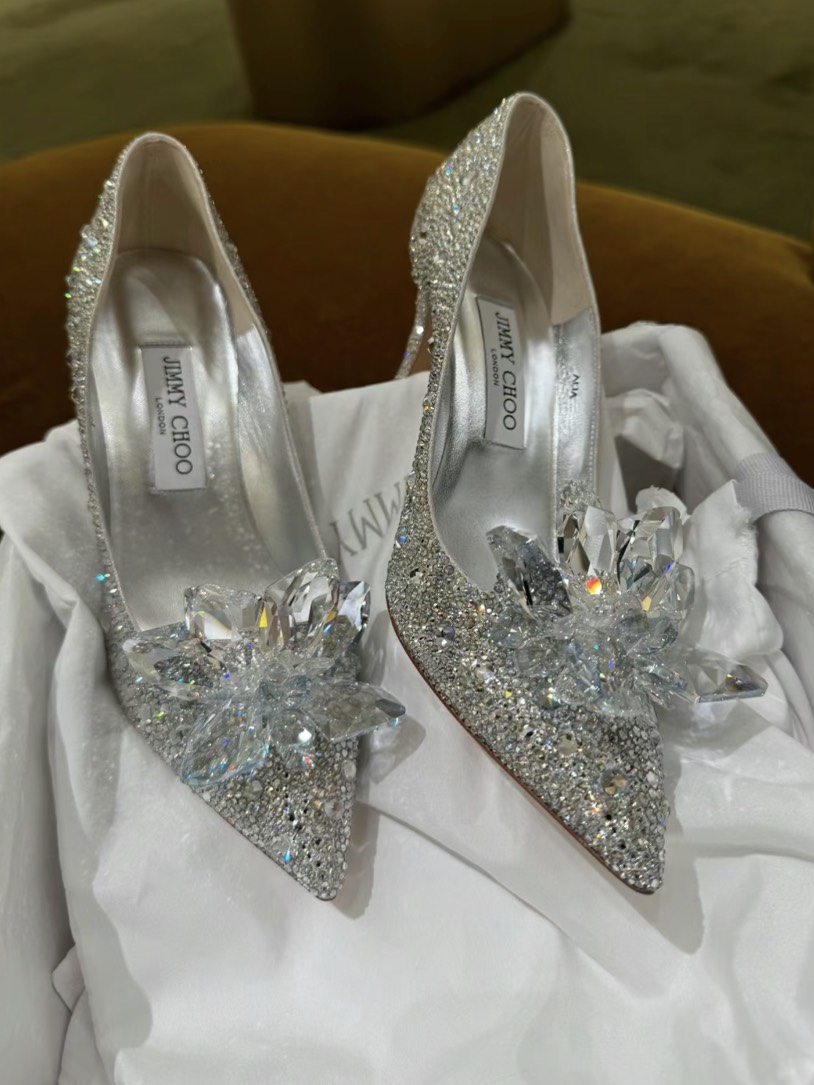jimmy choo灰姑娘水晶鞋