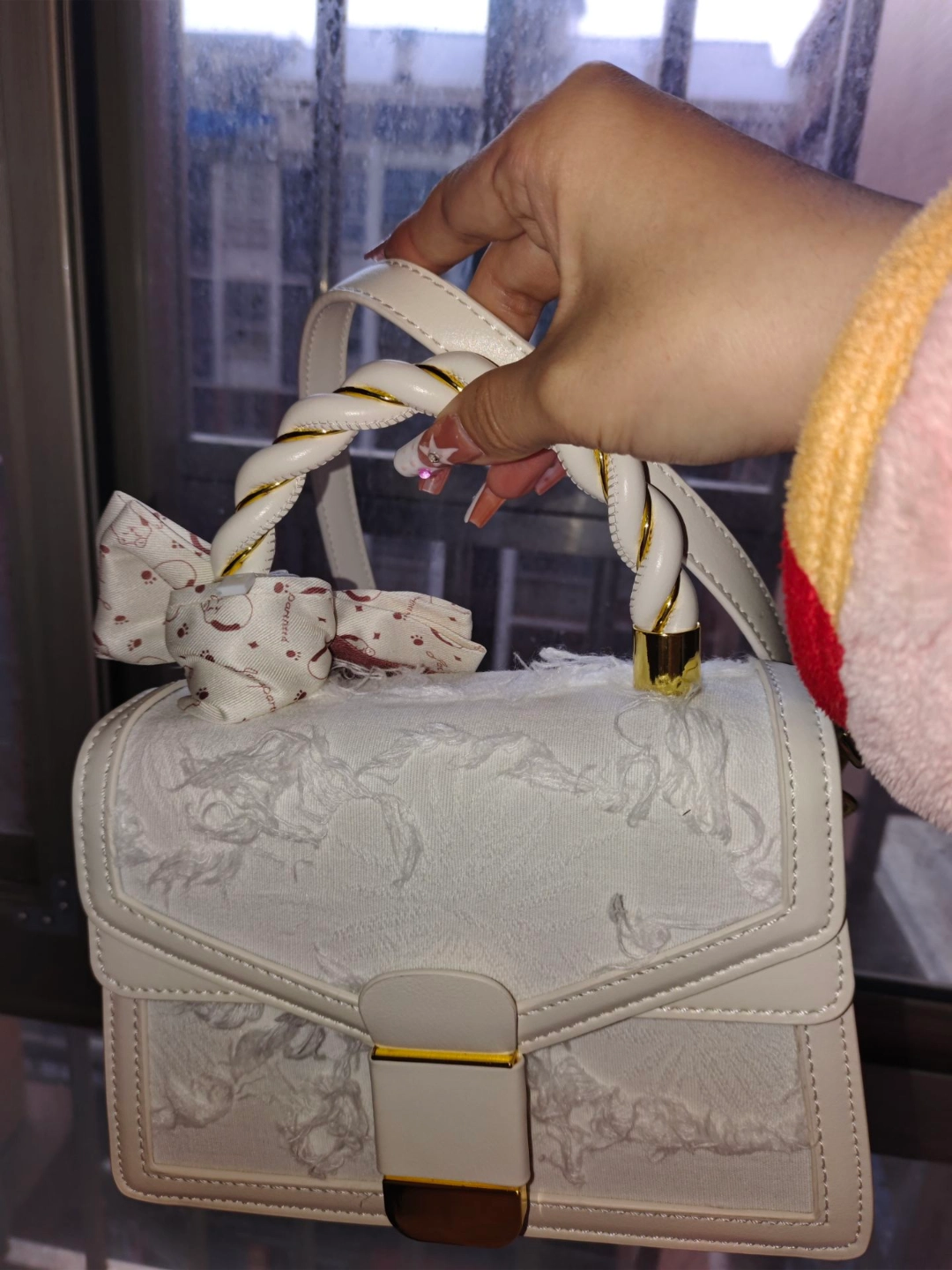 custom review-MACKJANICE Полиуретан Синтетическая кожа Сумка через плечо Сумка Маленькая Женская Белая