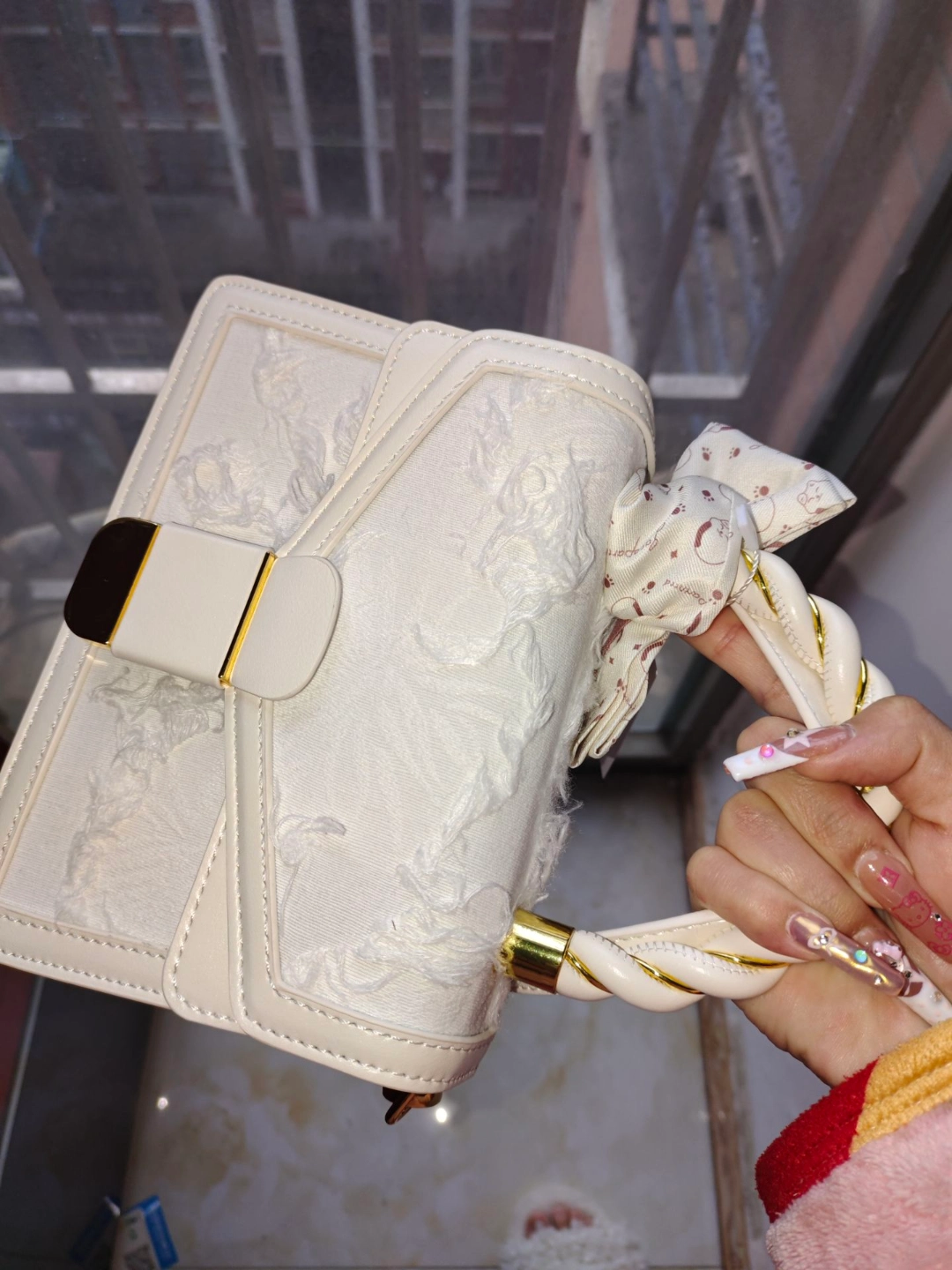 custom review-MACKJANICE Полиуретан Синтетическая кожа Сумка через плечо Сумка Маленькая Женская Белая