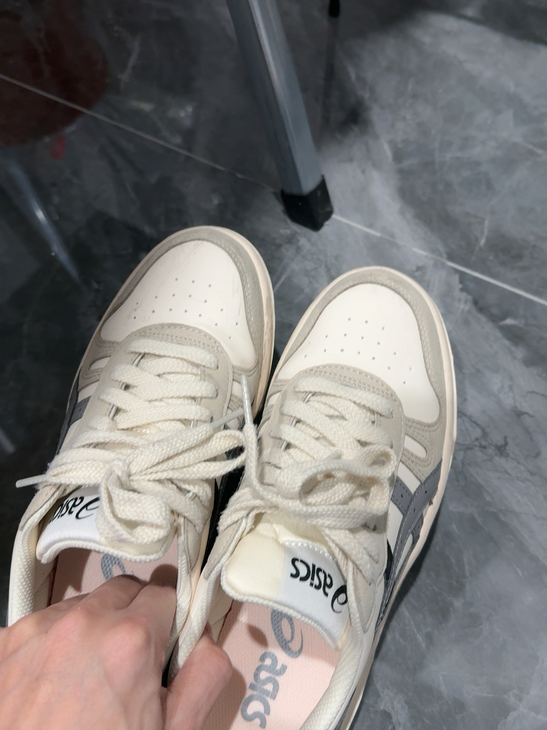 custom review-ASICS Court MZ Low Топ Скейтборд Кроссовки Унисекс Белый Серый