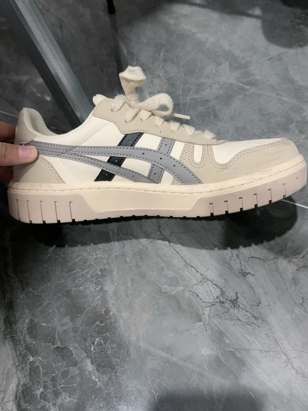 custom review-ASICS Court MZ Low Топ Скейтборд Кроссовки Унисекс Белый Серый