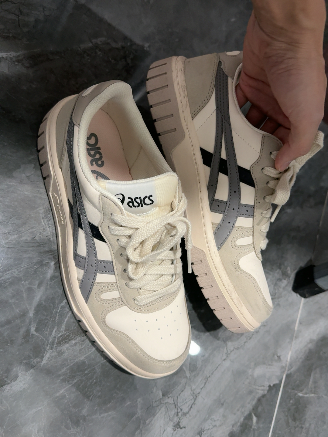 custom review-ASICS Court MZ Low Топ Скейтборд Кроссовки Унисекс Белый Серый