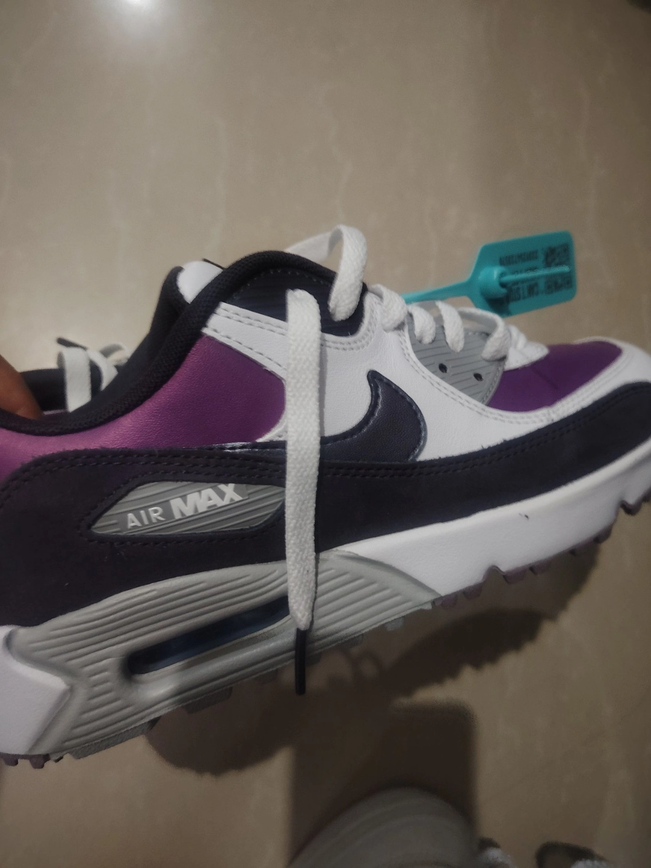 custom review-Nike Air Max 90 г NRG Classic Vintage Low Топ Кэжуал Унисекс Фиолетовый Серый Черный