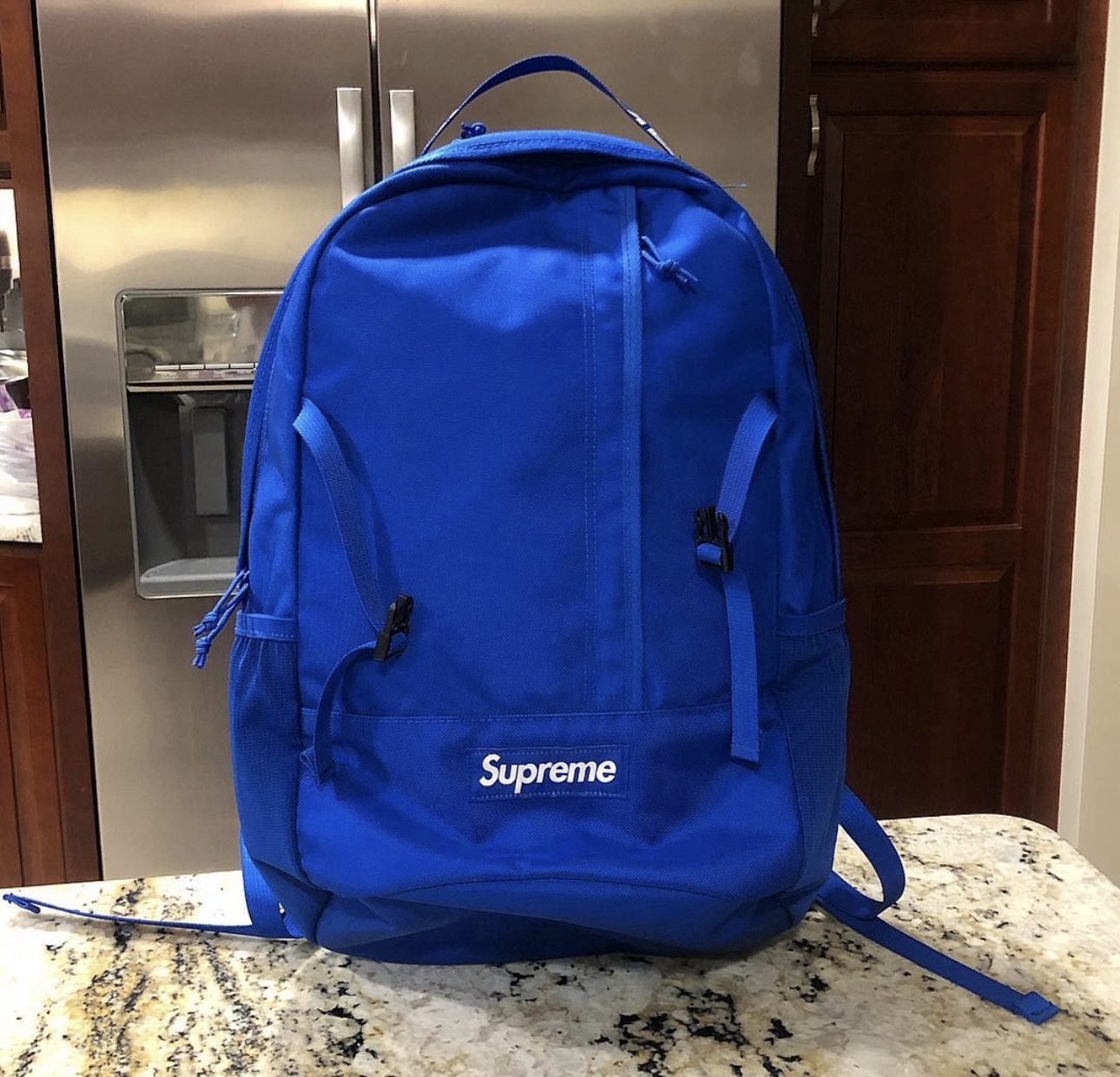 custom review-Supreme SS18 Нейлоновый рюкзак унисекс синий