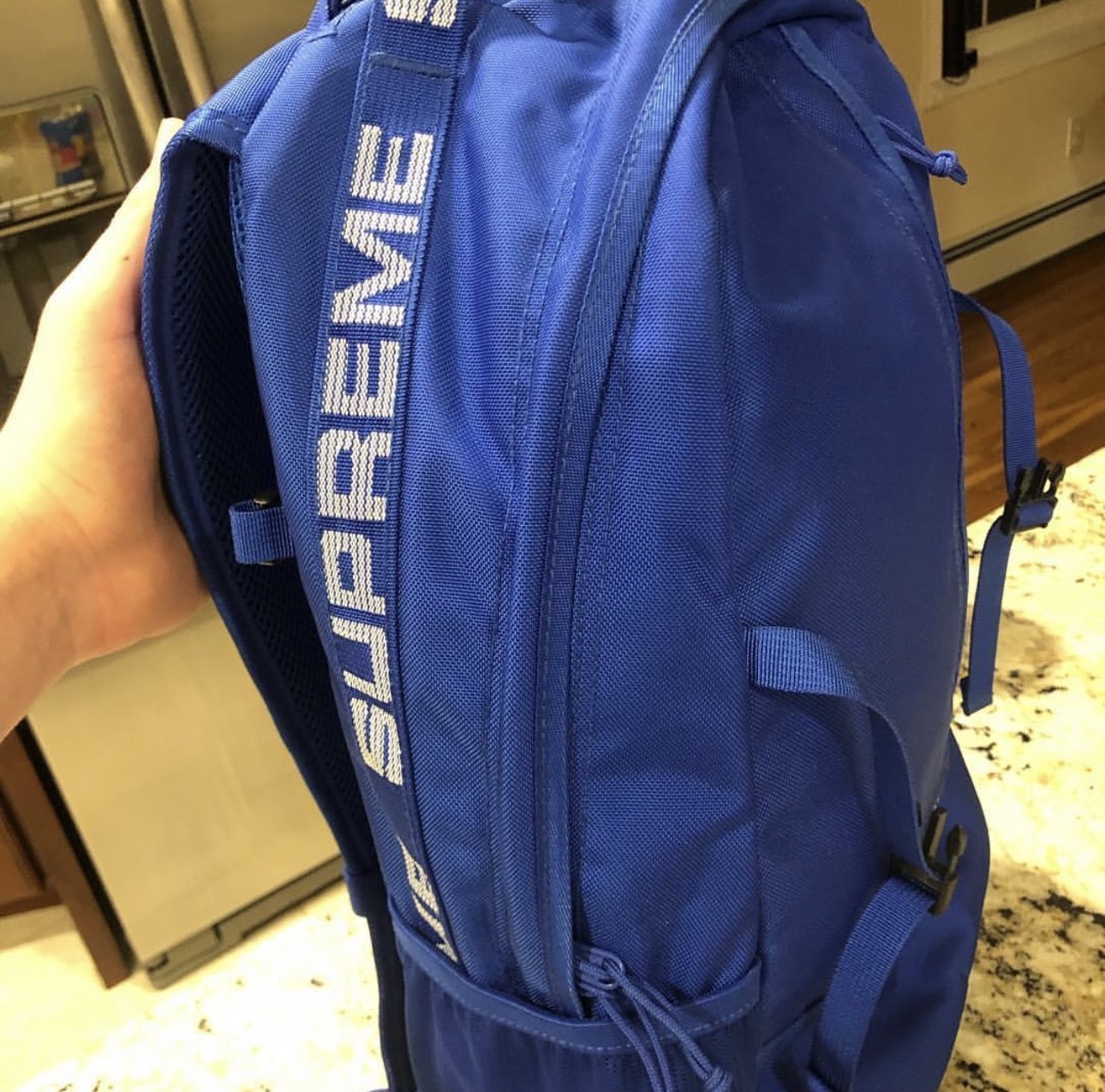 custom review-Supreme SS18 Нейлоновый рюкзак унисекс синий