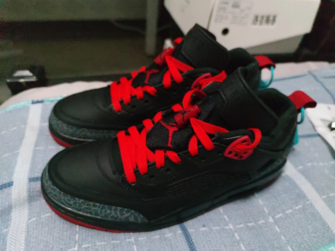 custom review-Джордан Spizike Low Slip-Resistant Low Top Винтажные Баскетбольные Кроссовки Мужские Черные Красные